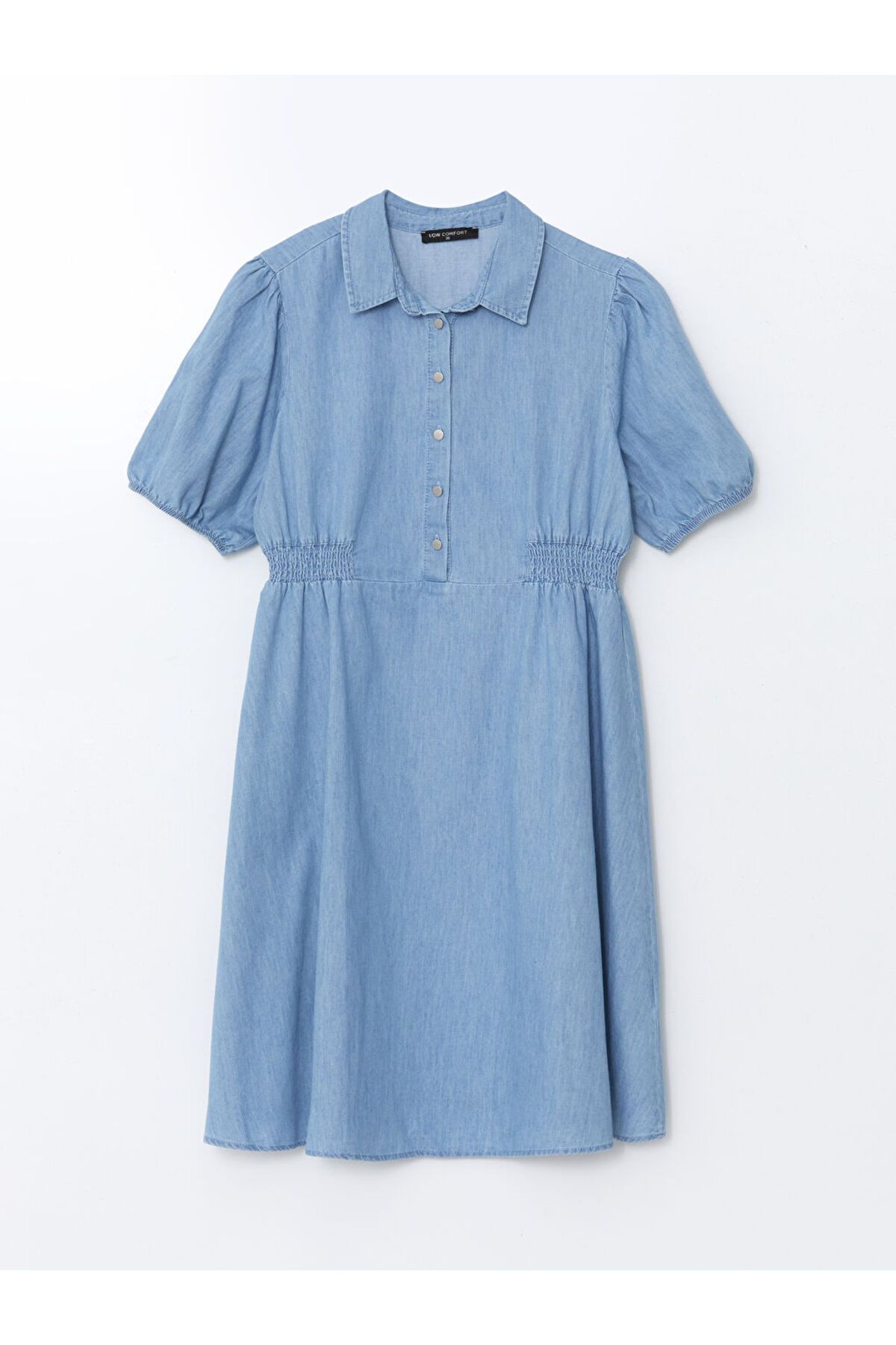 LC Waikiki Yeni Sezon Gomlek Yaka Kadin Jean Elbise - S5H043Z8