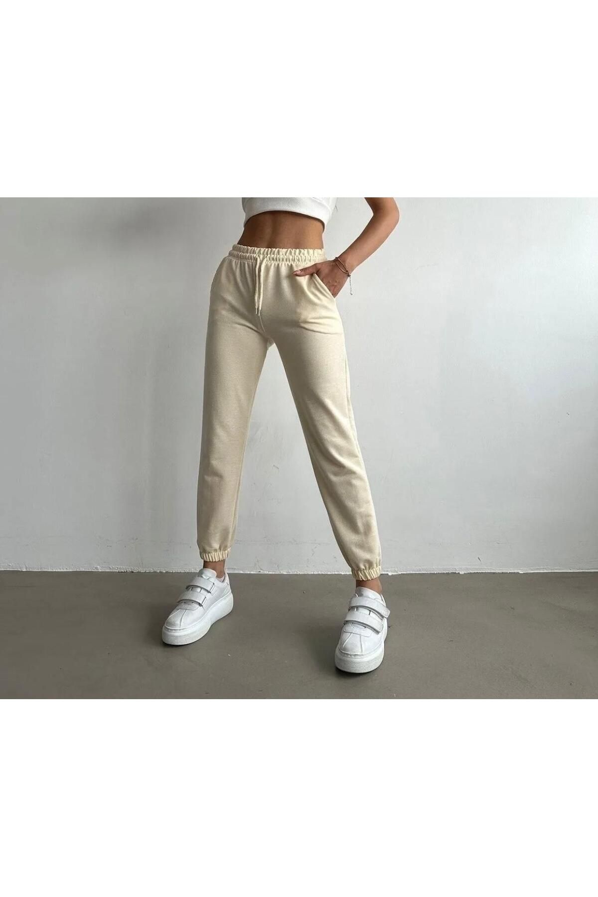 yg ydn giyim-Elastic Leg High Waist -Jogger Sweatpants 2