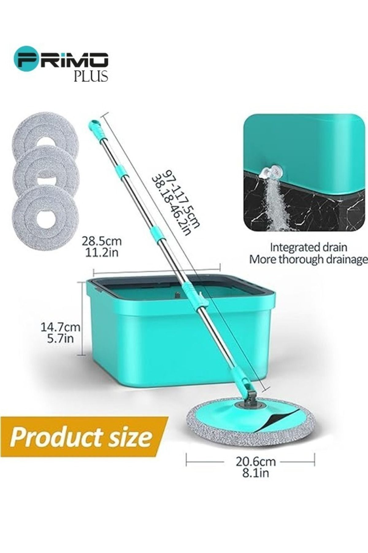 Primo Plus-A wonderful rotating mop and bucket set with a circular shape for easy cleaning 1