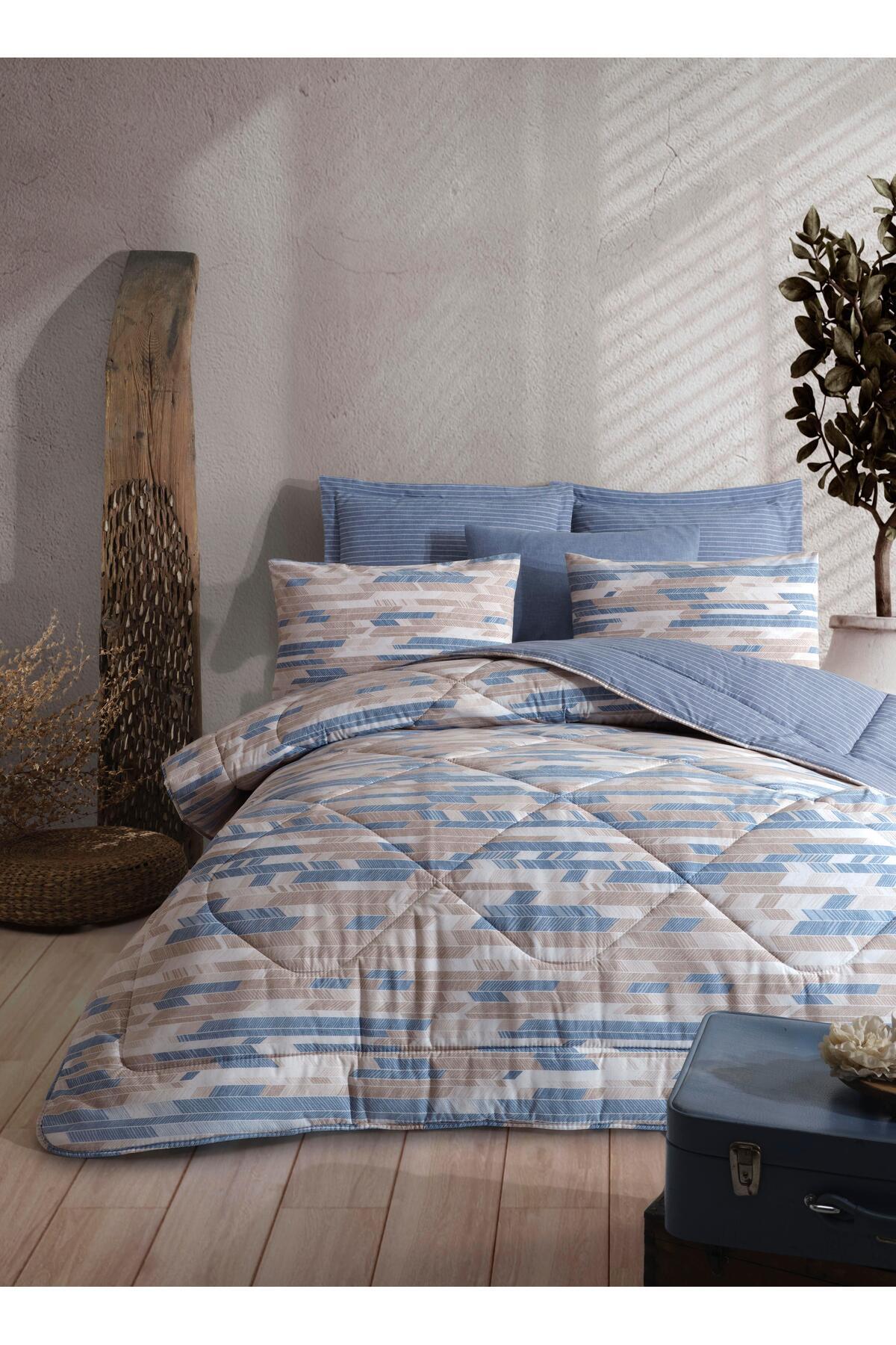 Apricitas HOME Kobyen Çift Kişilik Barry İndigo Uyku Seti