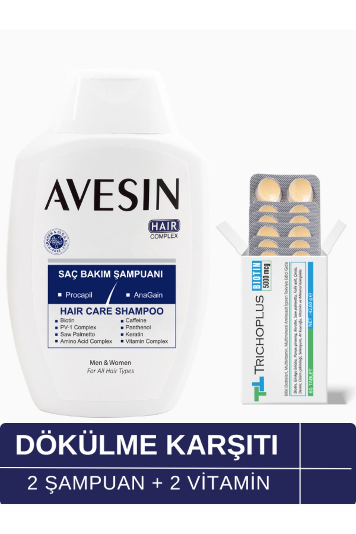 avesin dökülme karşıtı şampuan vitamin 2+2