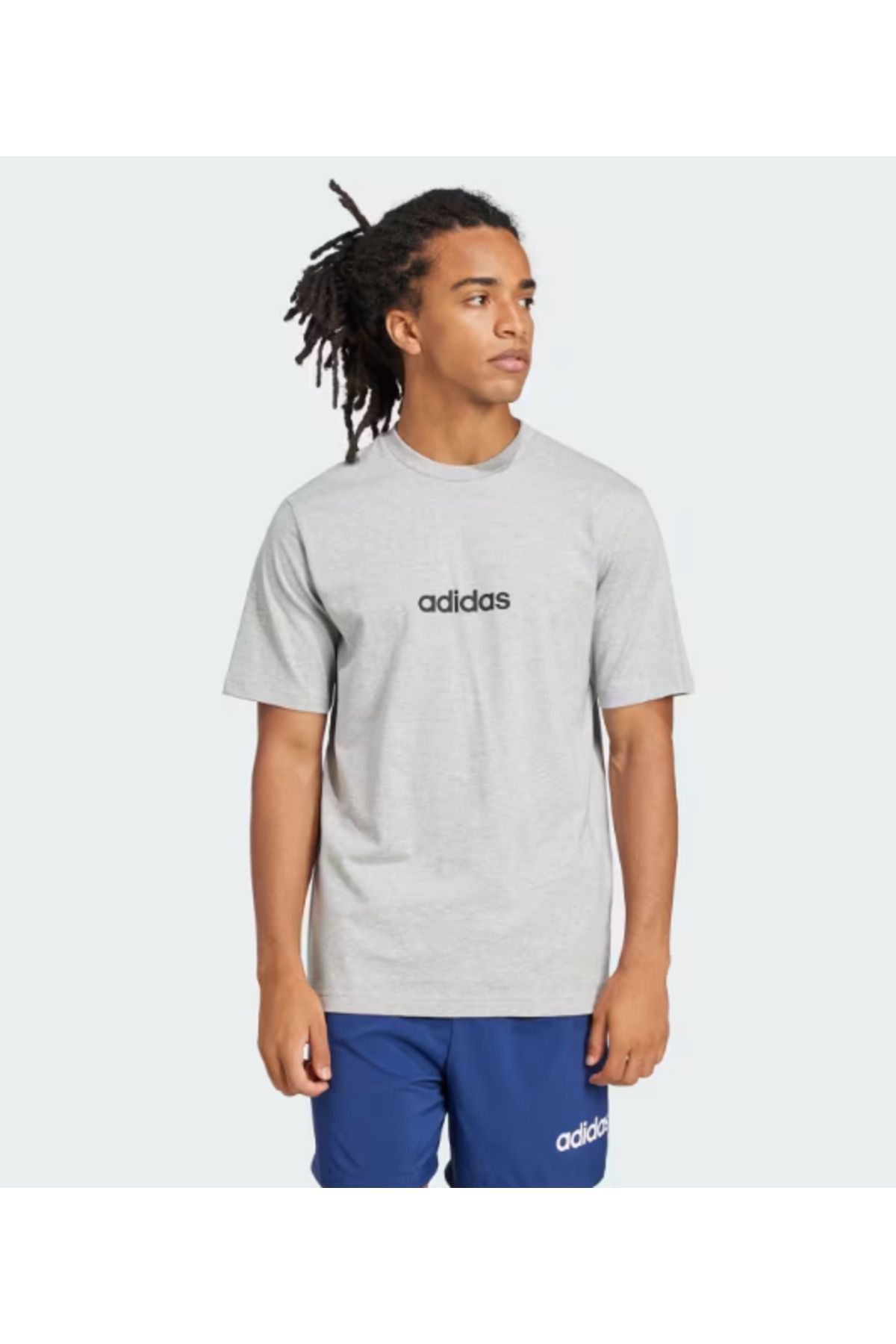 adidas-Essentials Linear Single Jersey t Shirt 1