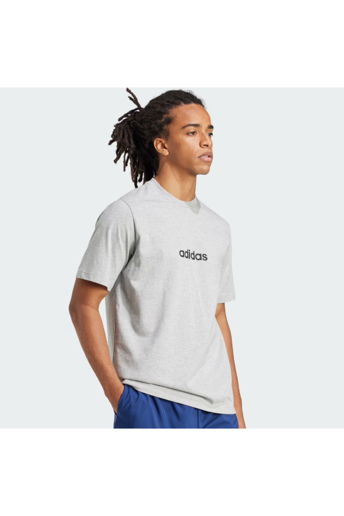 adidas-Essentials Linear Single Jersey t Shirt 3