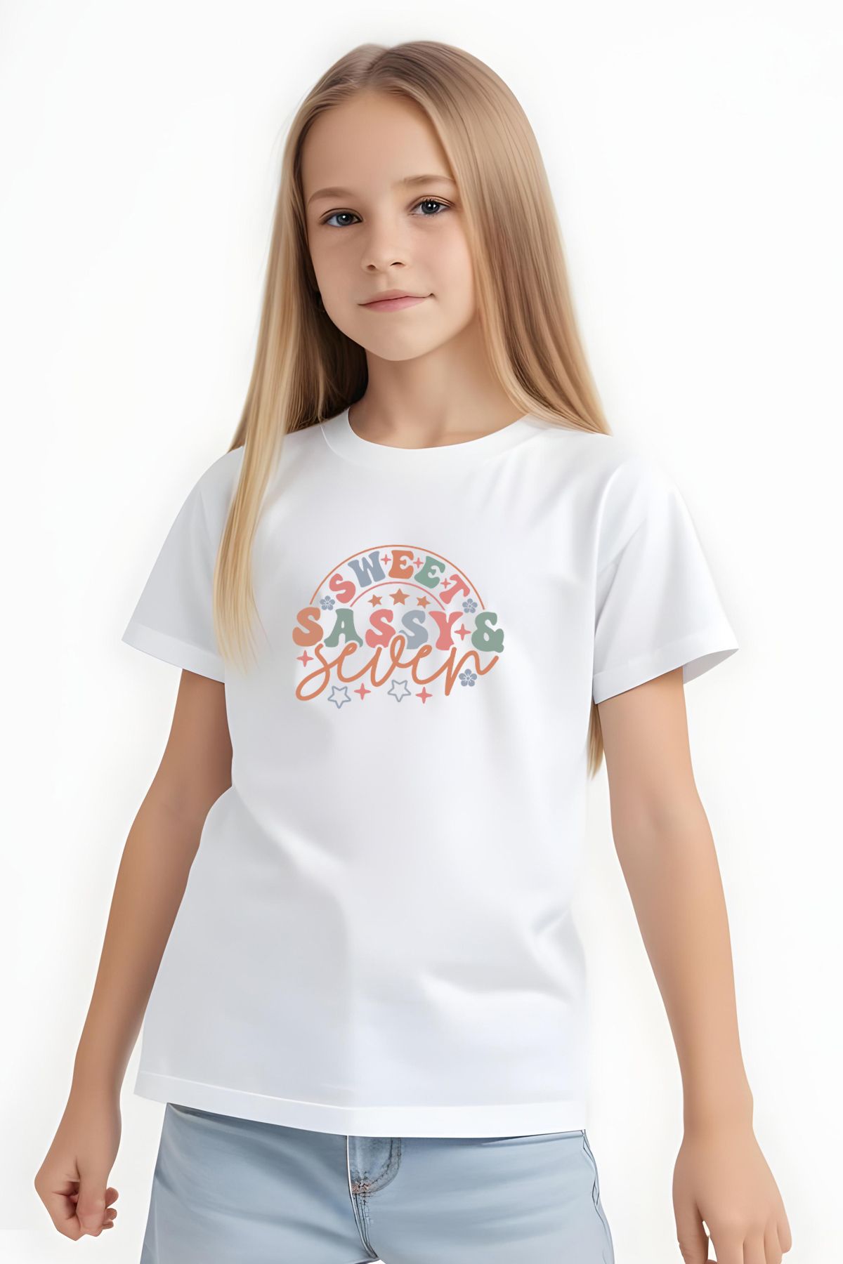 FYK KİDS-Girl's Sweat Sassy Printed Tshirt 1