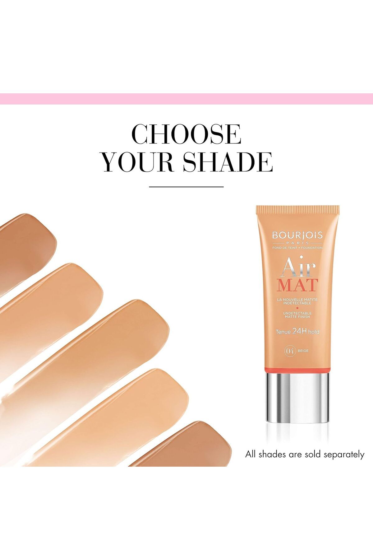 Bourjois-, Air Mat 24H. Foundation. 04 Beige. 30 ml - 1.0 fl oz 6