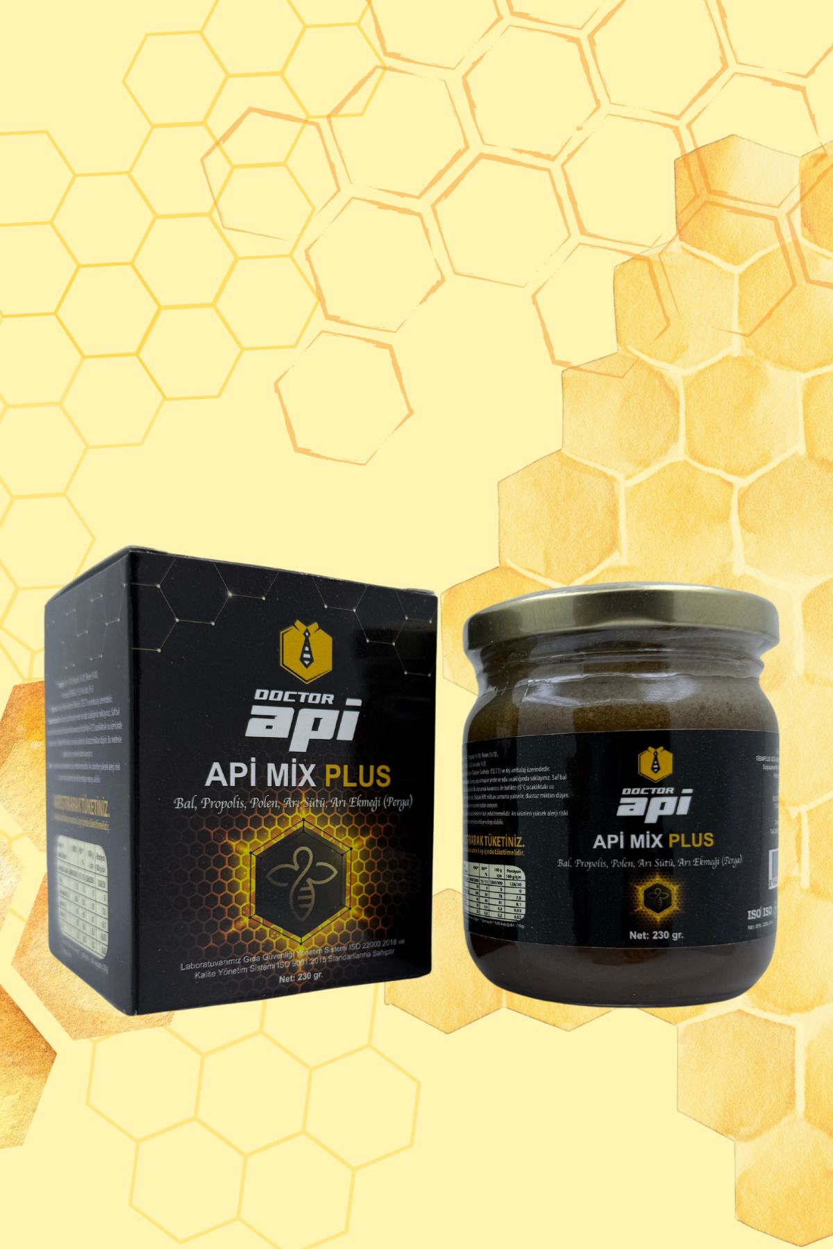 DOCTOR APİ Api̇ Mi̇x Plus Macun 5'li̇ Karişim (bal + Propoli̇s + Polen + Ari Sütü + Ari Ekmeği̇ [perga] 230 Gr.