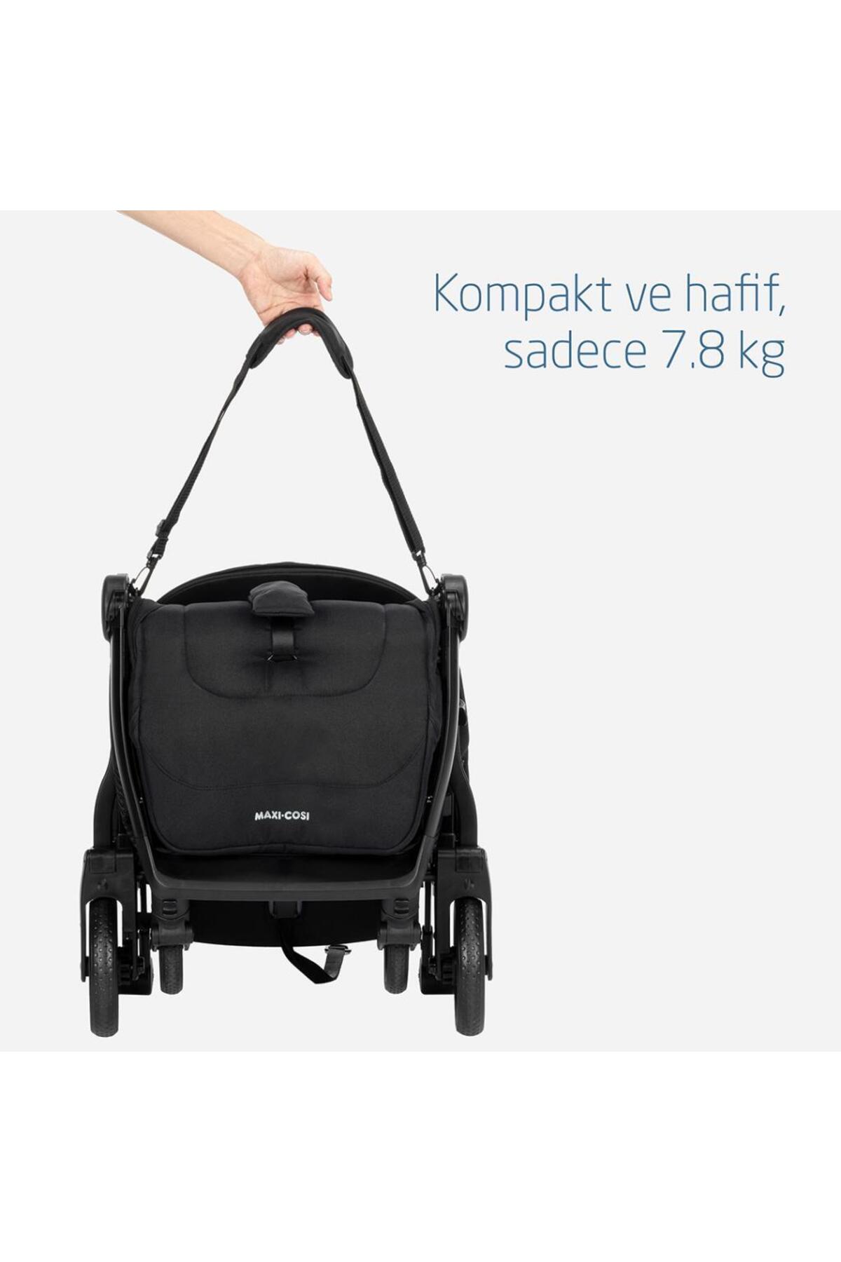 Maxi-Cosi Maxi-Cosi Eva-Cabriofix I-Size Otomatik Katlanan Seyahat Sistem Kompakt Bebek Arabası Black fotoğrafı 6 (önizleme)