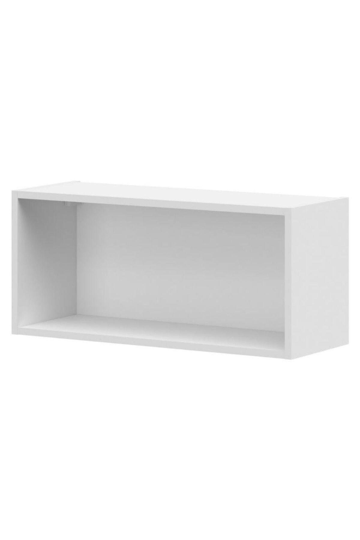 AHŞAPEVİM Beyaz Dikdörtgen Çok Amaçlı Banyo Mutfak Rafı Kitaplık Çiçeklik Mdf 80x29x36 cm