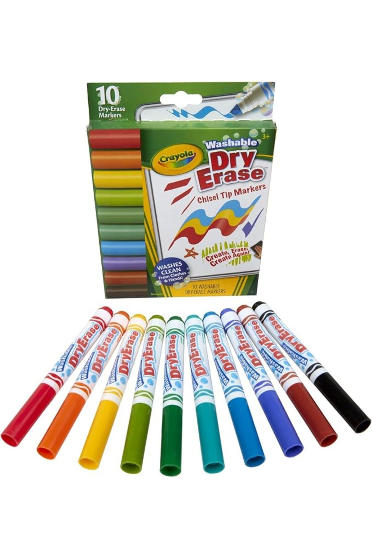 Crayola-Wedge Tip Dry-Erase Washable Markers 10ct CY58-7733 1