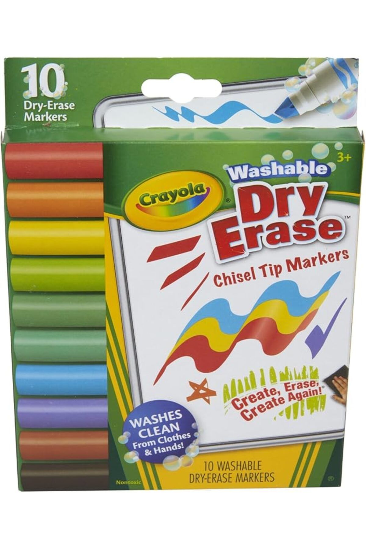 Crayola-Wedge Tip Dry-Erase Washable Markers 10ct CY58-7733 2