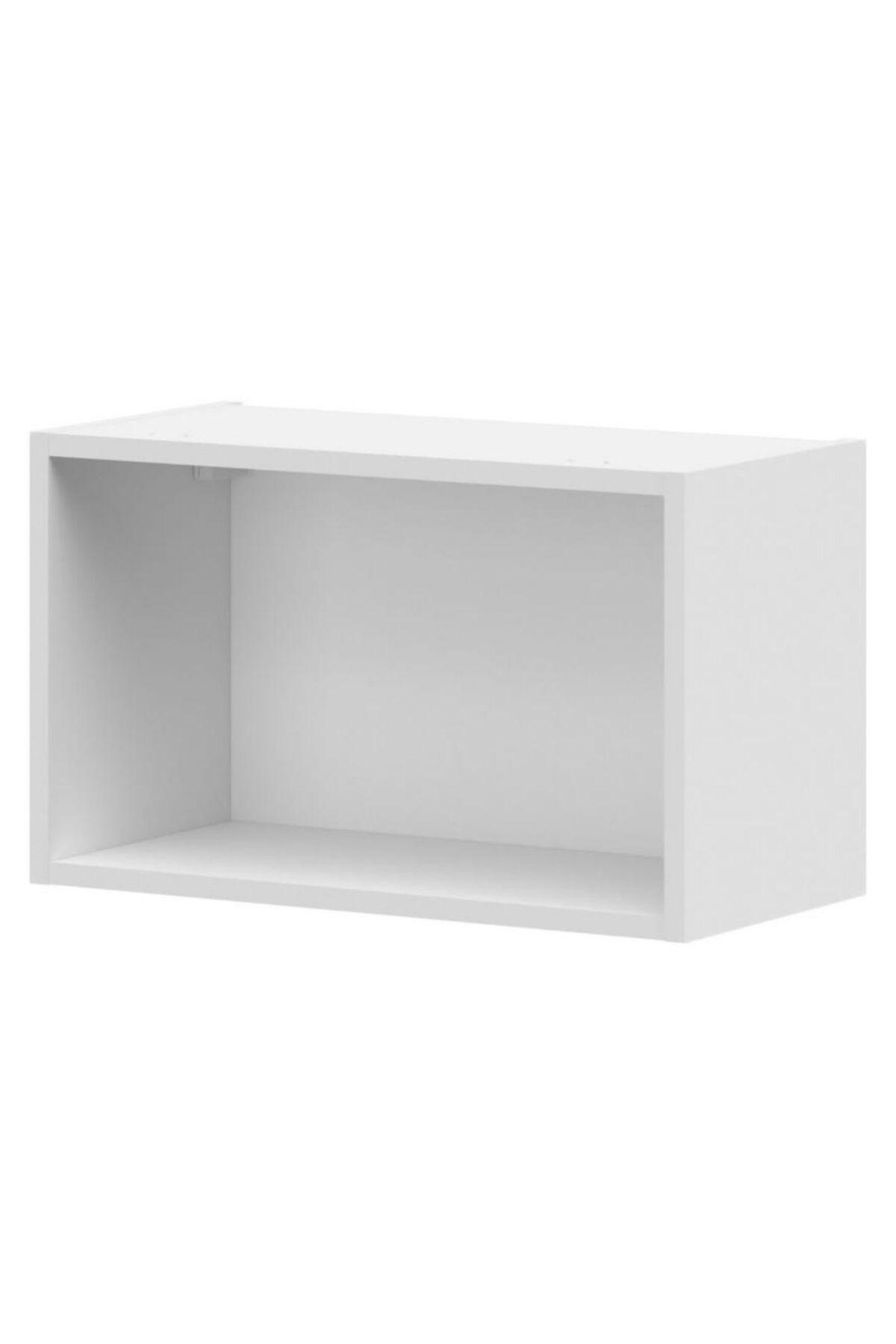 AHŞAPEVİM Beyaz Dikdörtgen Çok Amaçlı Banyo Mutfak Rafı Kitaplık Çiçeklik Mdf 60x29x36 cm