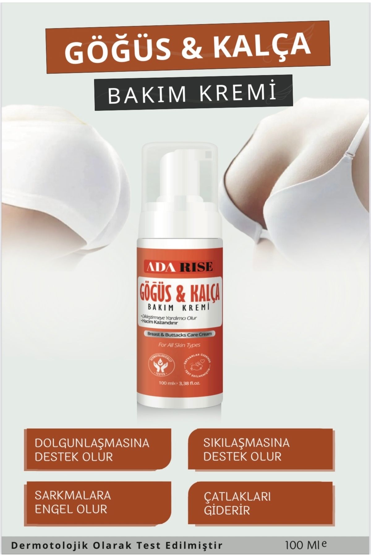 ADARİSE Göğüs Ve Kalça Dikleştirici & Dolgunlaştırıcı Sıkılaştırıcı Bakım Kremi 100 ml