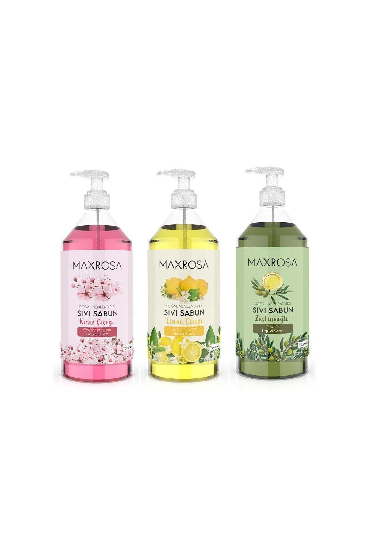 Dermokil Maxrosa Kiraz Çiçeği, Limon Çiçeği & Zeytinyağlı Sıvı Sabun 750 ml Set