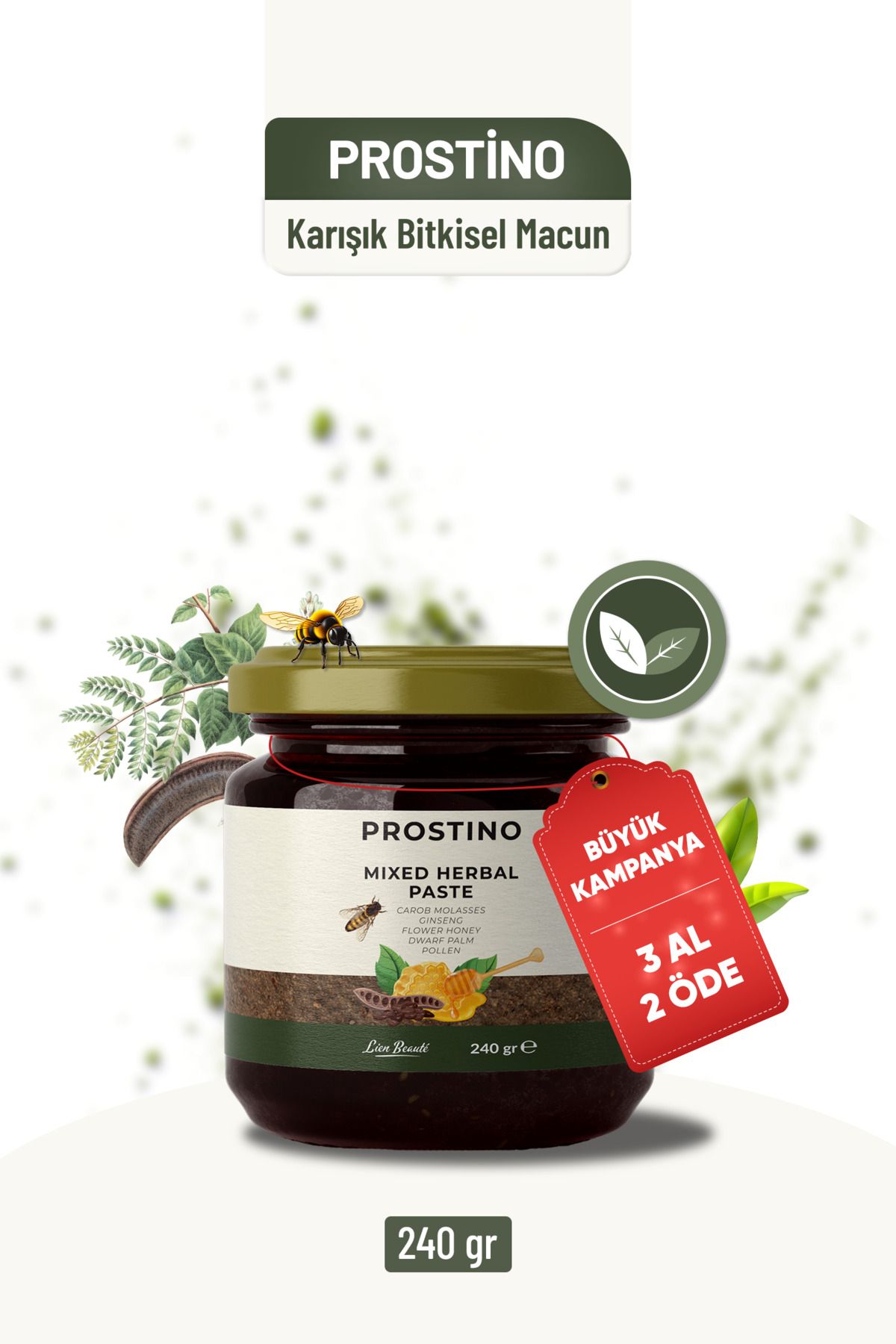 Lien Beaute Prostino Güç Ve Destekleyici Bitkisel Karışım Macun Erkek 240 gram