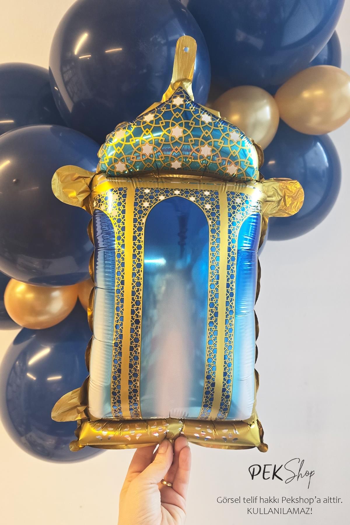 PEKSHOP-Kandil Foil Balloon Ramadan Decoration Islamic Figure Lantern Ramadan Balloon 3