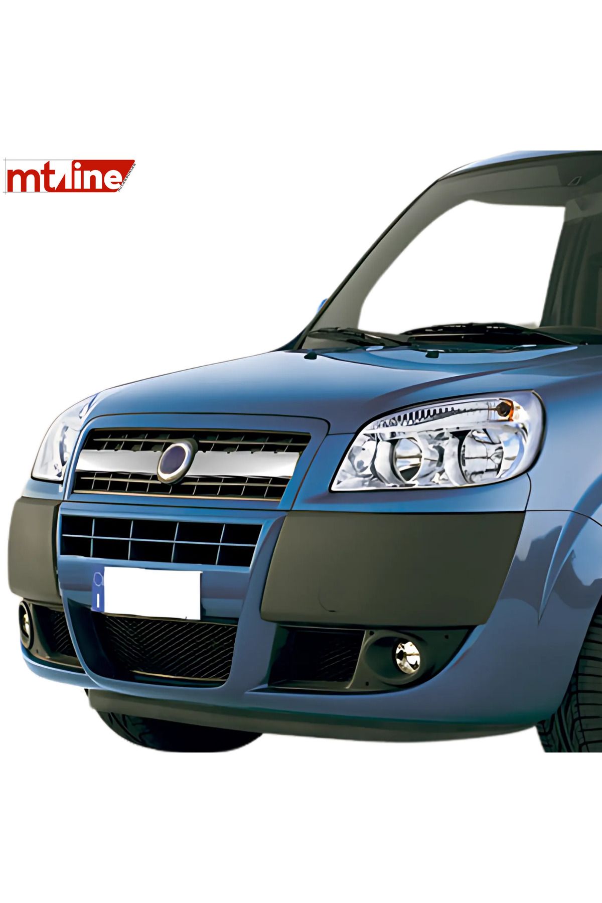 Mt Line Accessories Ön Panjur 2 Parça Fiat Doblo I Facelift Panel Van/Lav 2006 ve Üzeri Uyumlu Krom Paslanmaz Çelik