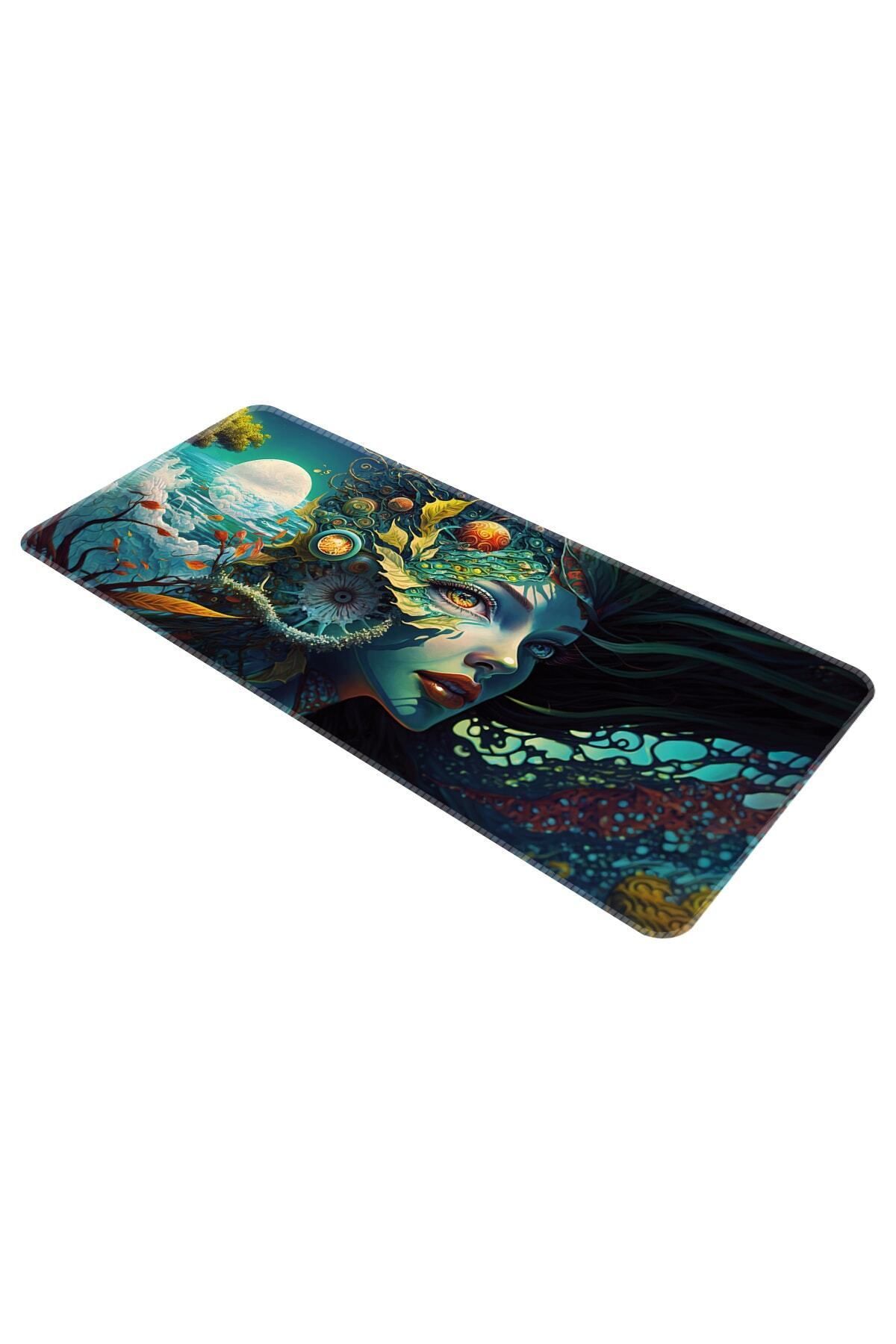 HELİXSUN-70X30 cm Gaming Player Mouse Pad Non-Slip Base Large Keyboard Mouse Pads Mousepad Steady Girl 3