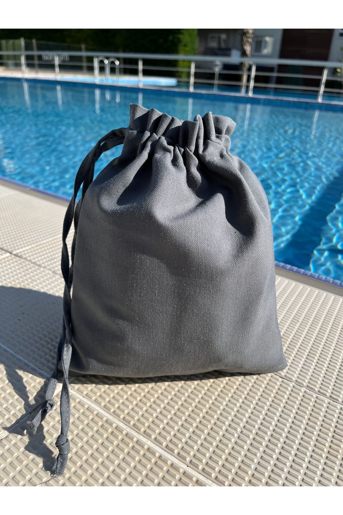 MEKİK BUTİK-Linen Cloth Pouch - Drawstring Bag Organizer - Toiletry Bag - 20X25 5