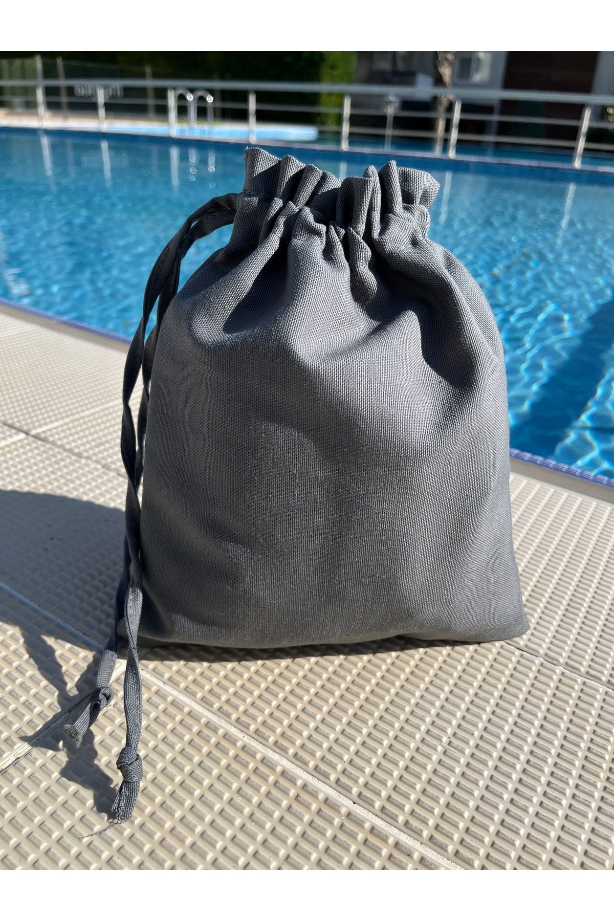 MEKİK BUTİK-Linen Cloth Pouch - Drawstring Bag Organizer - Toiletry Bag - 20X25 6