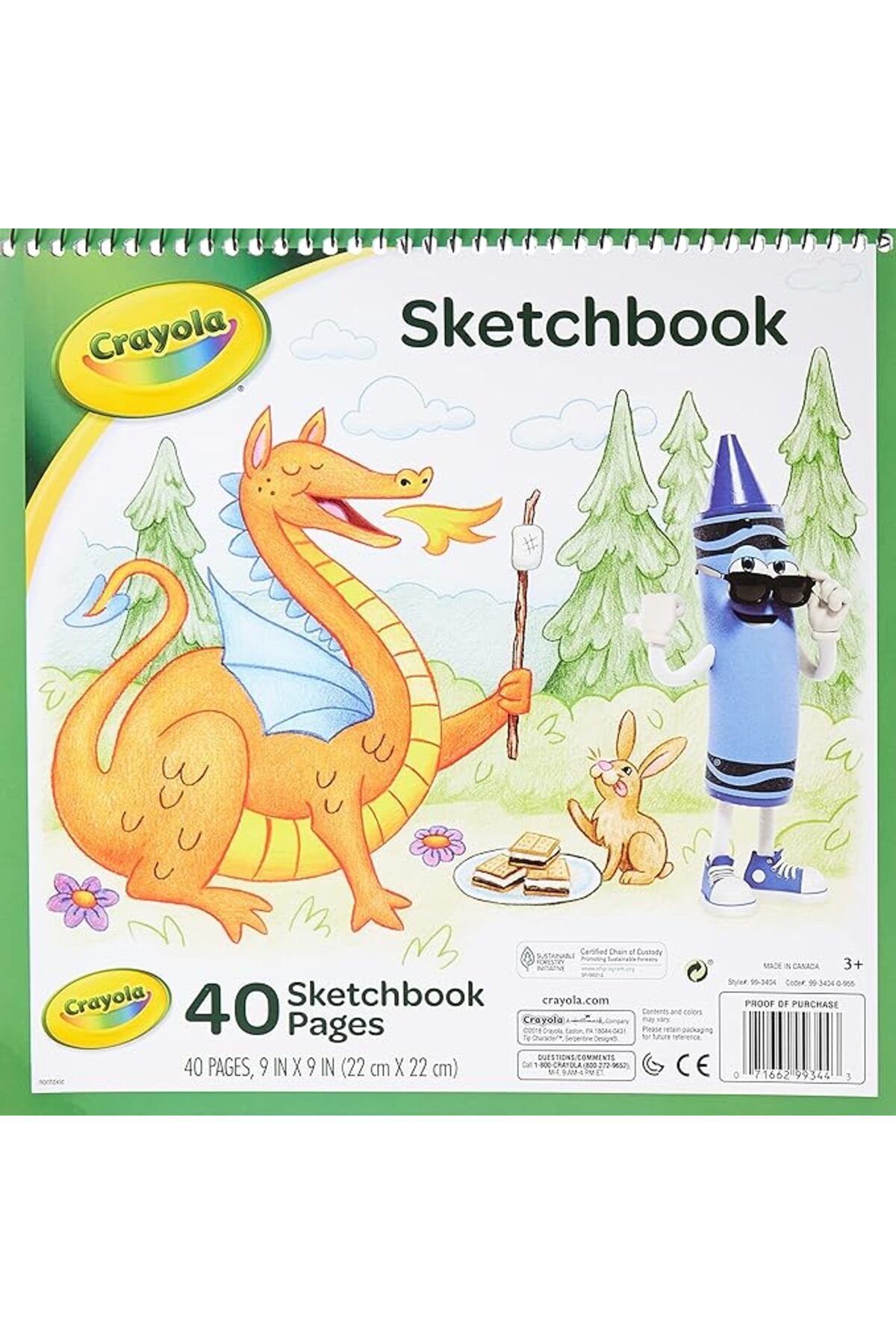 Crayola-دفتر رسم 40 صفحة 99-3404 1