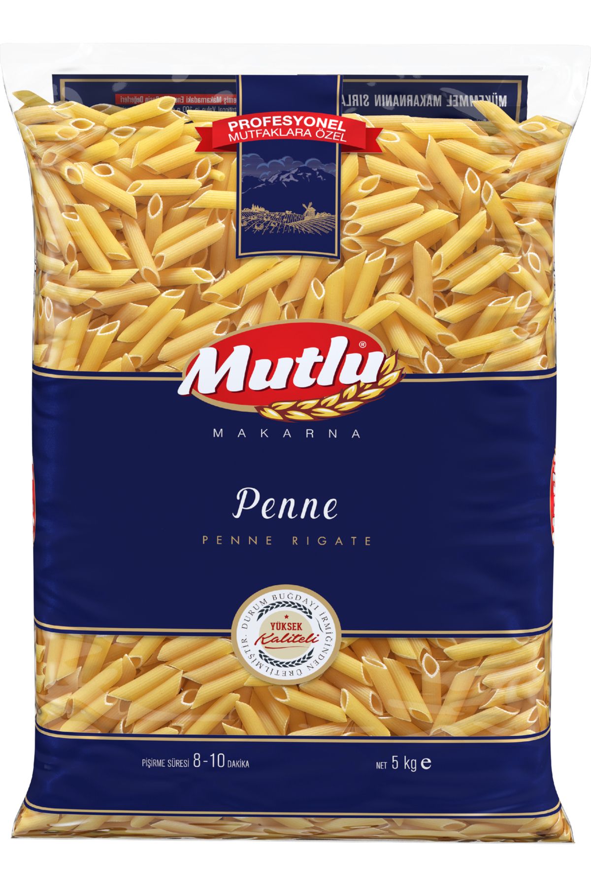 Mutlu Makarna Penne Kalem Makarna 5 Kg