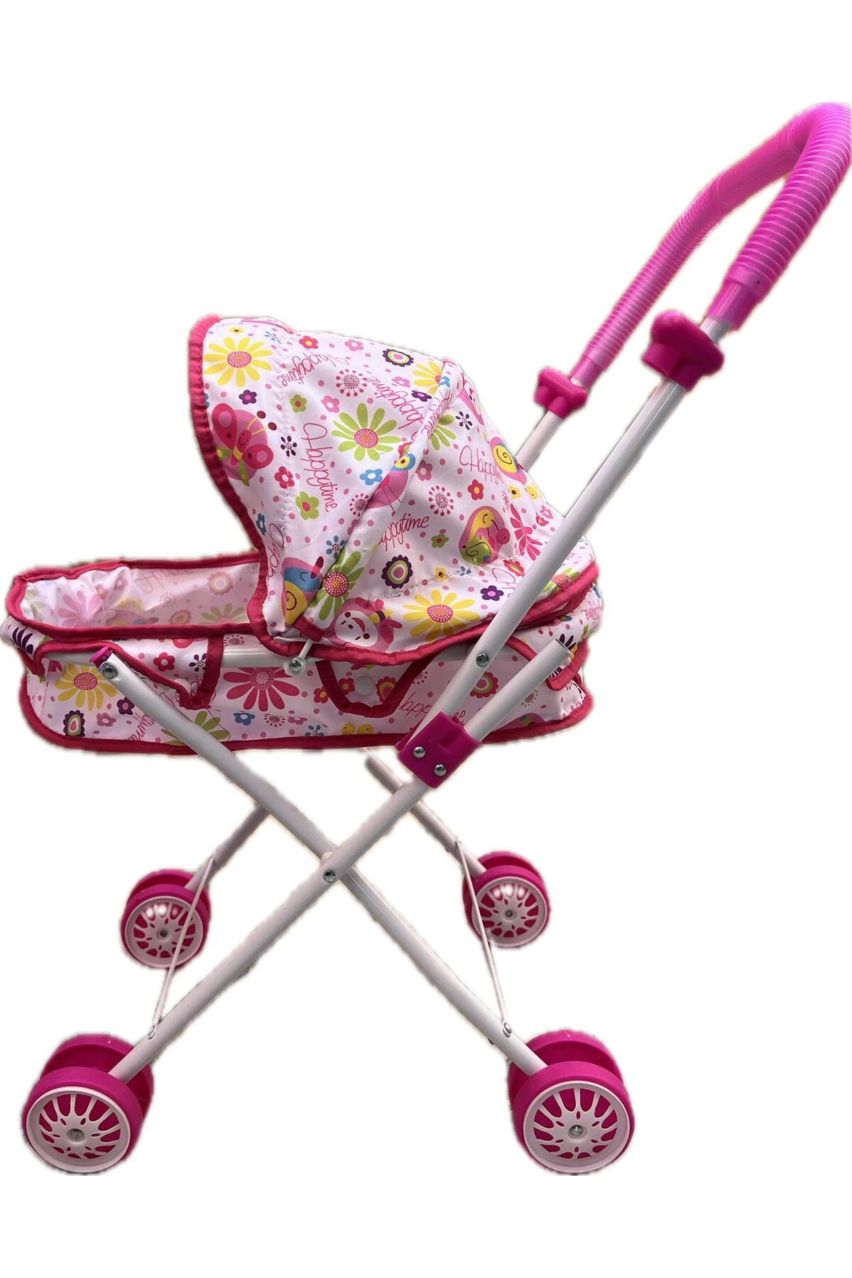 Realx Oyuncak Tenteli Yataklı Metal Puset Katlanabilir Bebek Arabası fotoğrafı 5 (önizleme)