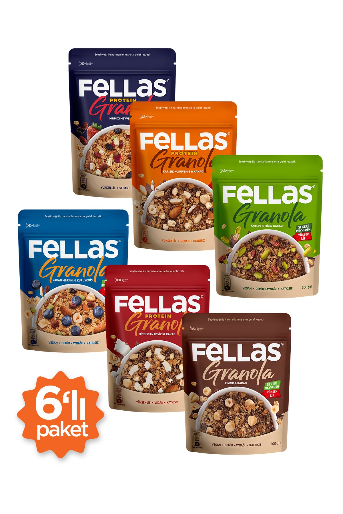 Fellas Granola 6'lı Süper Paket