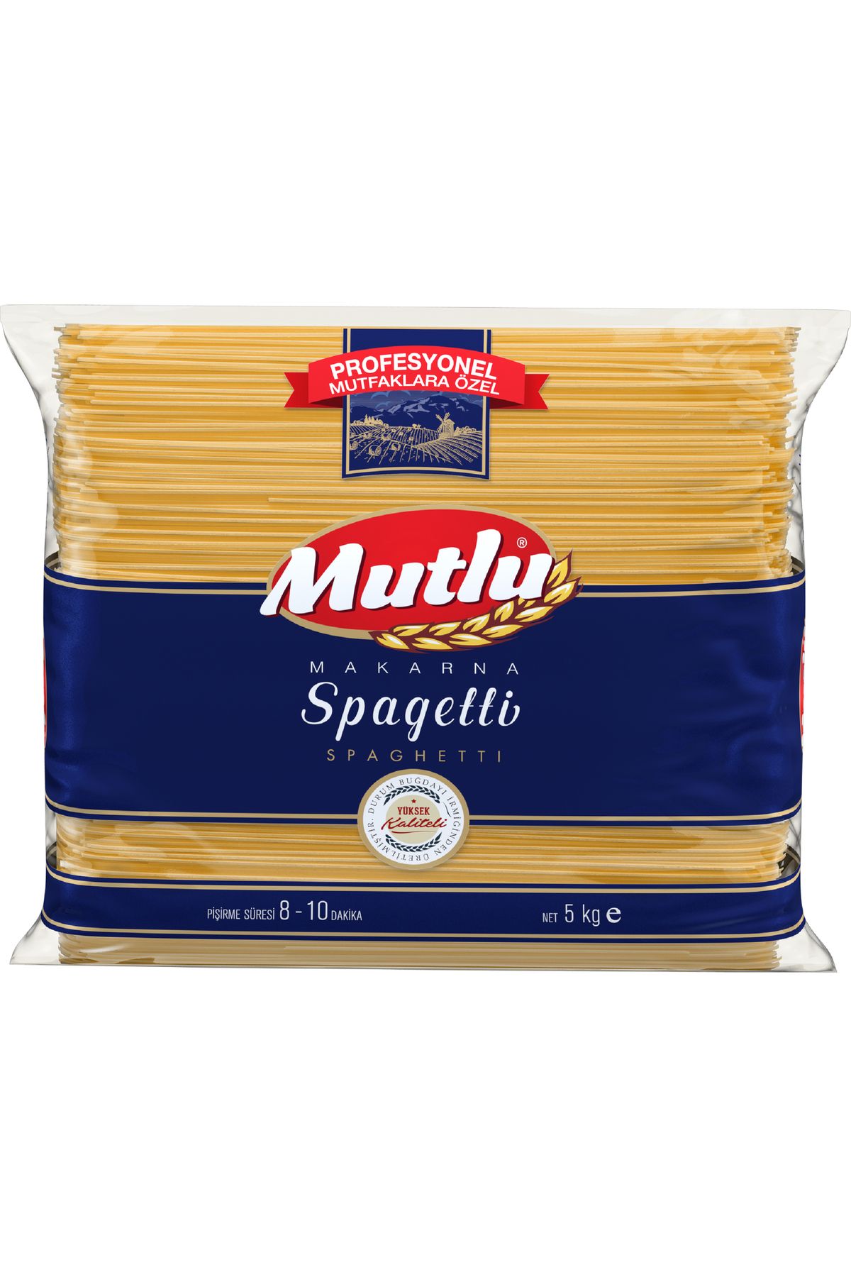 Mutlu Makarna Spaghetti Makarna 5 Kg