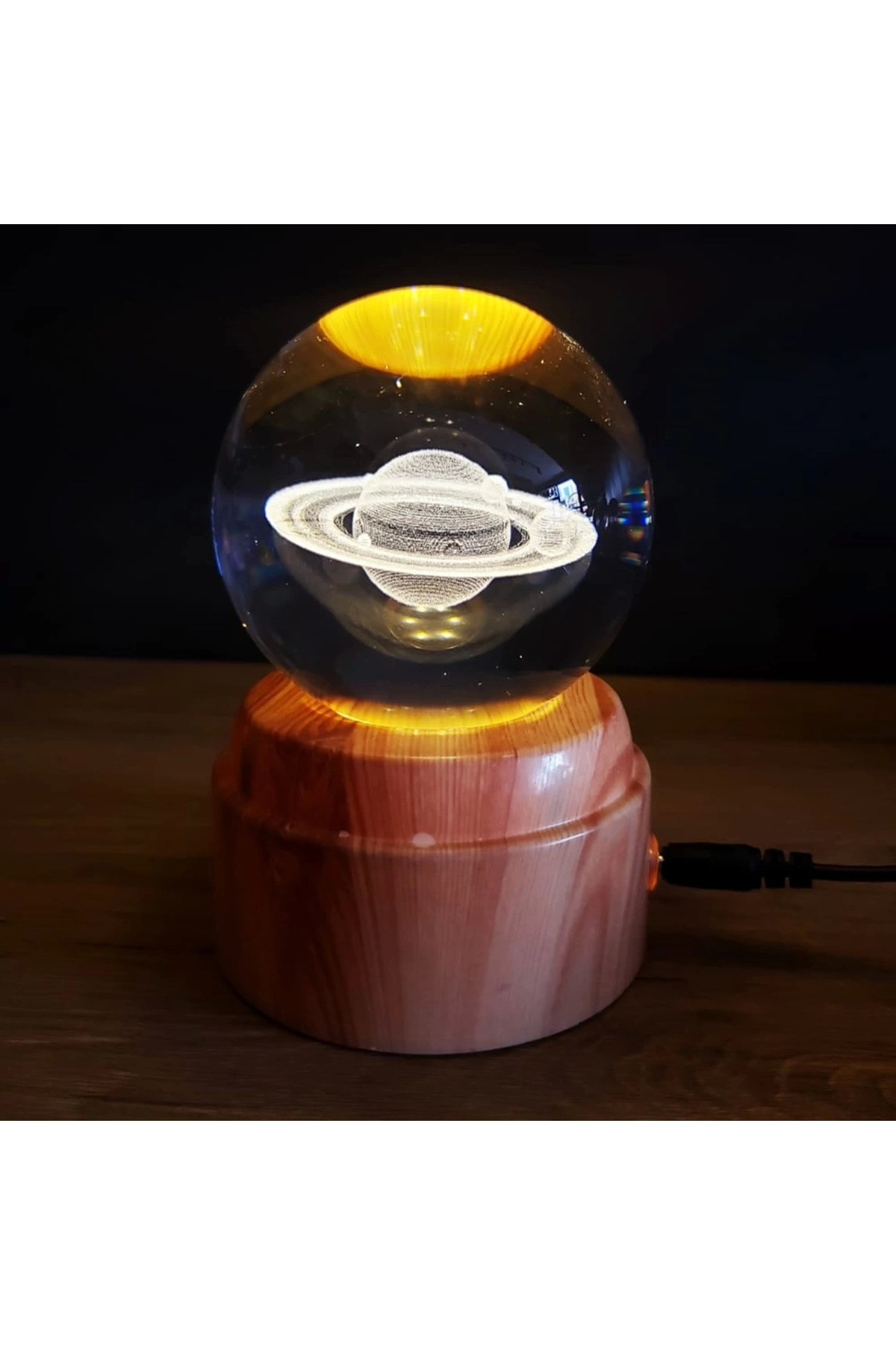 LTG Nova Satürn Gezegen Tasarımlı Dönen Cam Küre