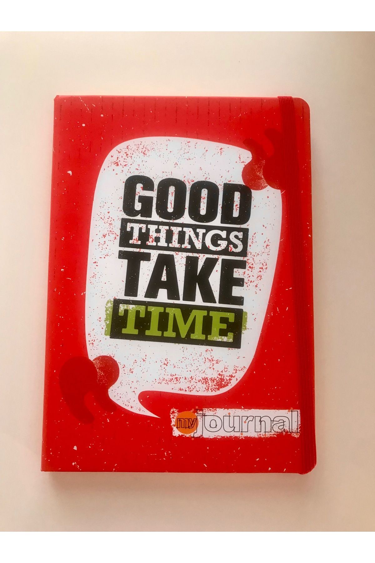 Mynote Myjournal Sert Kapak Defter 14X20 96YP Noktalı - Kırmızı - Good Things Take Time