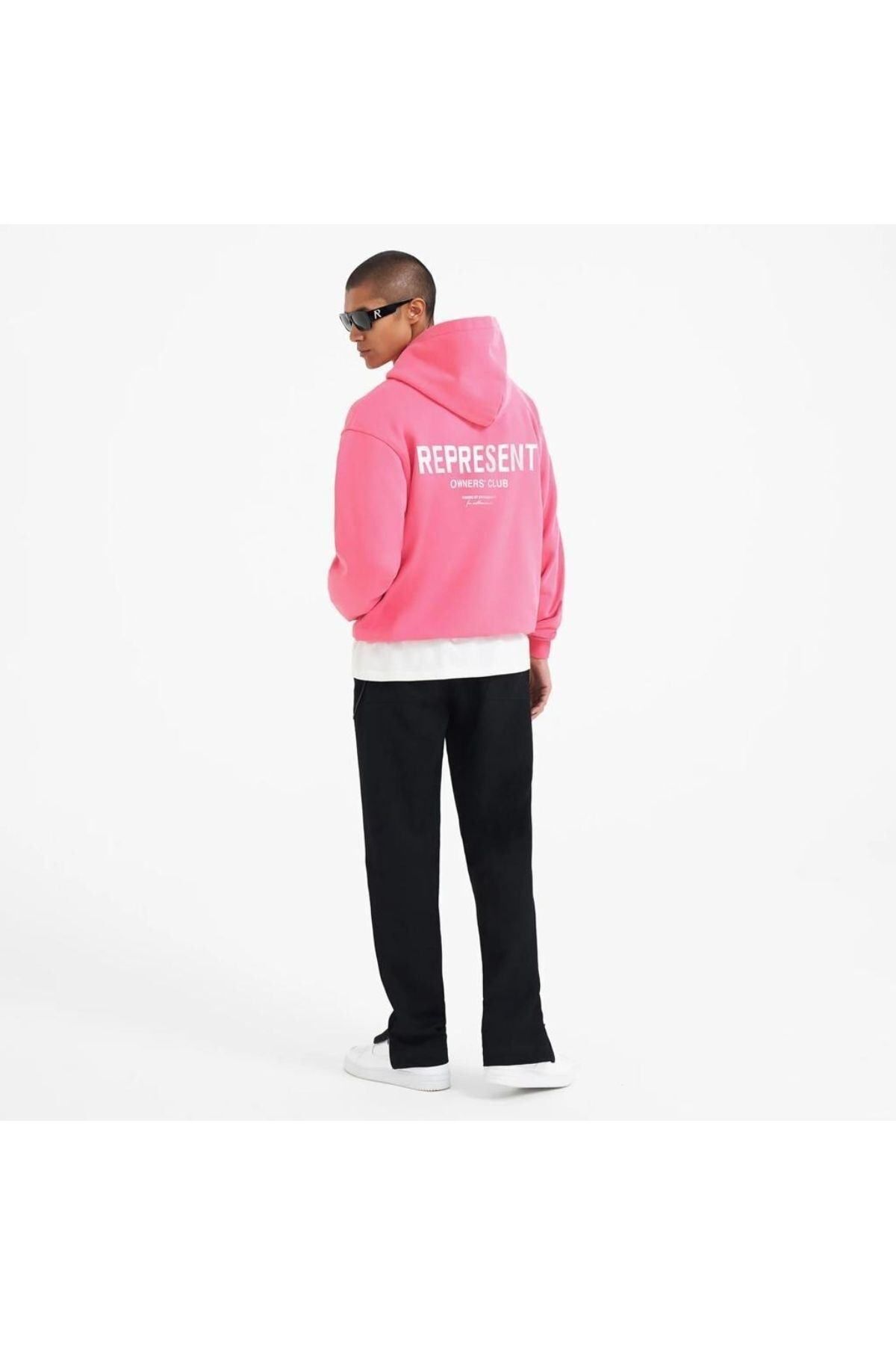 GIANTSTORE Erkek Pembe Represent Oversize Kapüşonlu Sweat