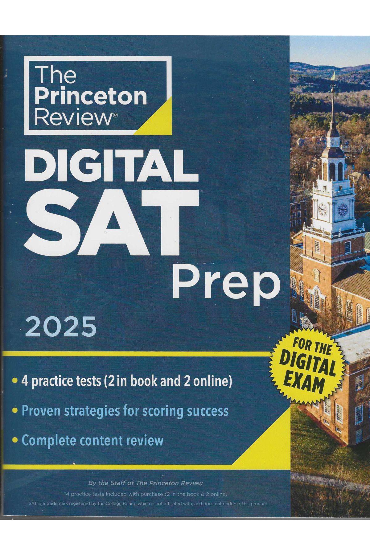 Princeton Review Sat Prep, 2025 4 Full-Length Practice Tests (2 In Book + 2 Adaptive Tests Online)+Review+Online