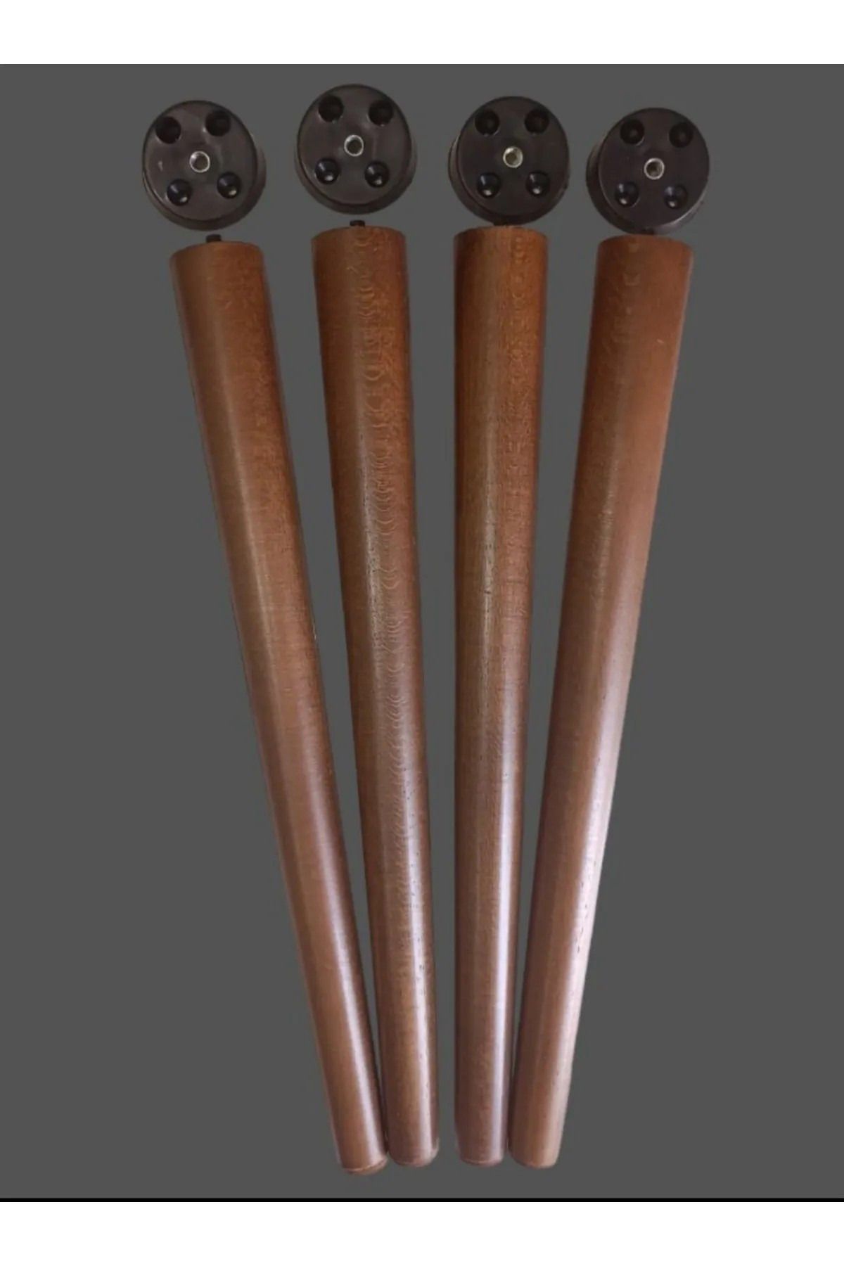 44 cm koyu meşe konik ayak masa sandalye meşe aparatlı