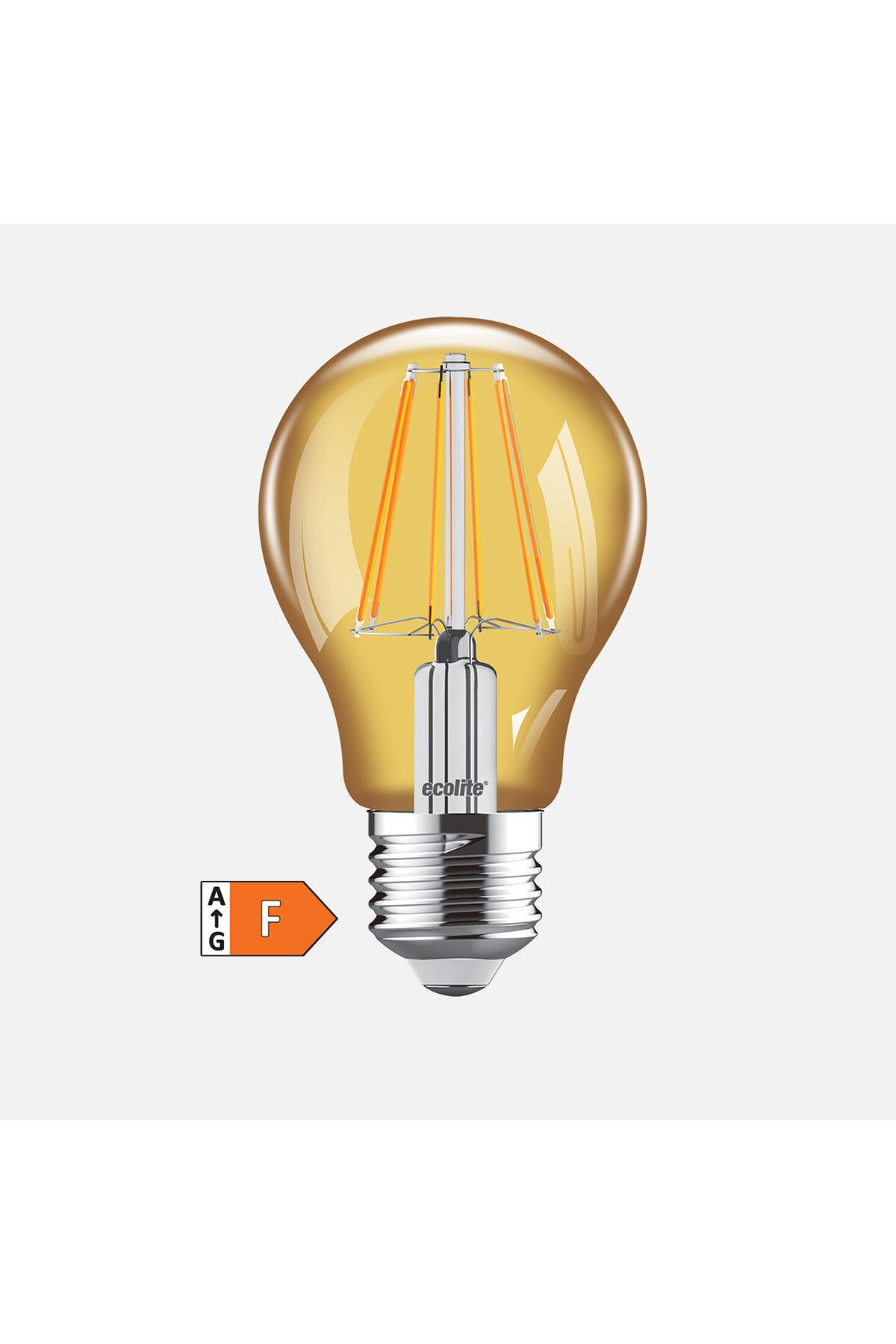 Ecolite Led Filament Gold A60 7,5W E27 2200K Led Ampul