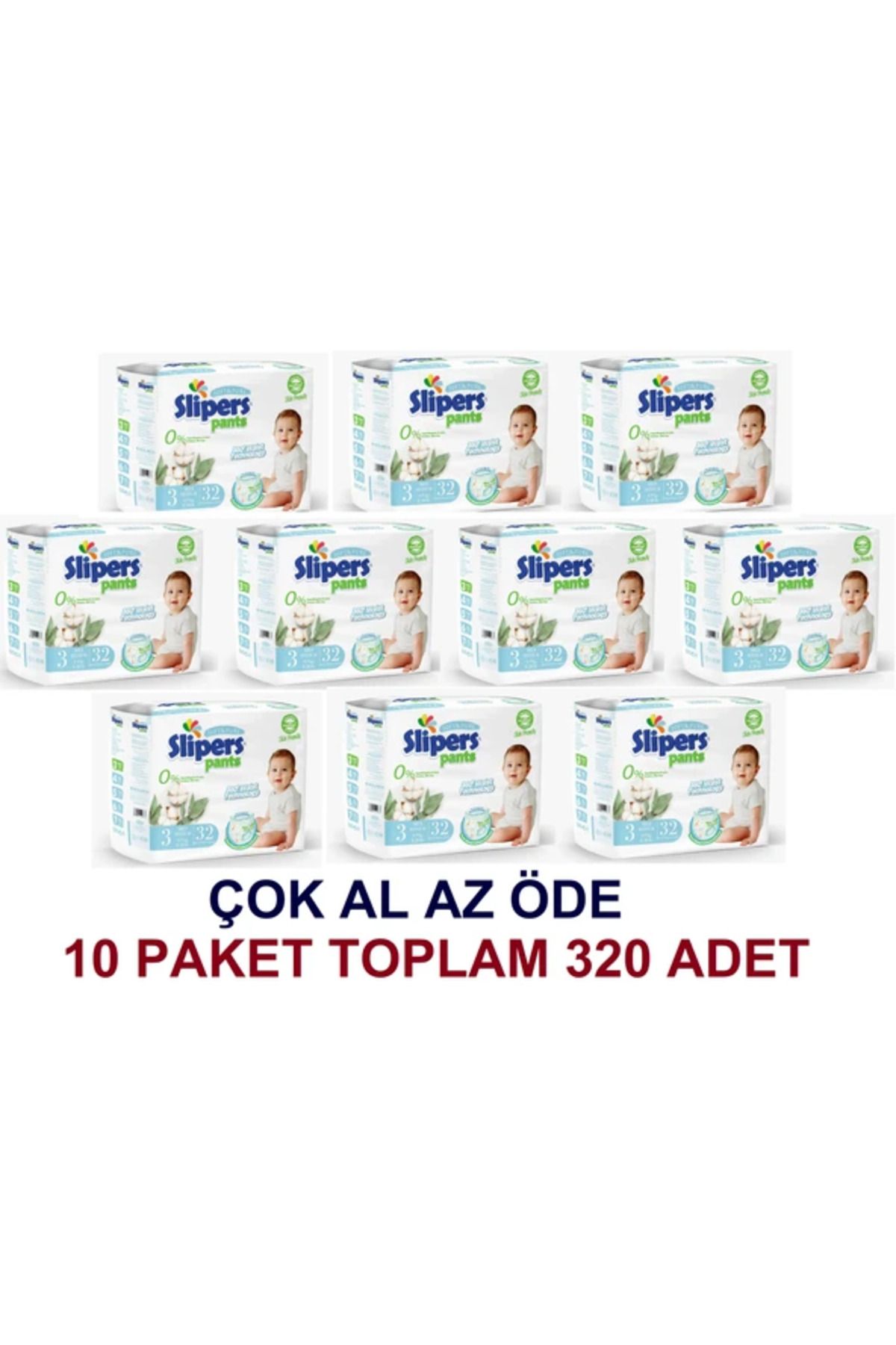 PREDO SLİPERS KÜLOT 3 MİDİ BOY 32 Lİ ( 10 PAKET= 320 ADET)