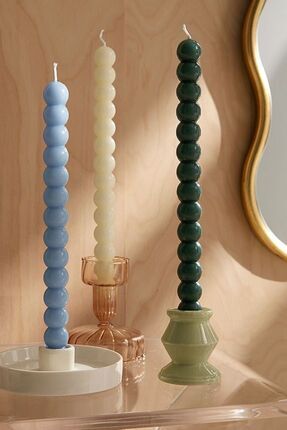 Kleos Atelier Şamdan Mumları - Zarif ve Sade Şıklık / 3 Parça Set
