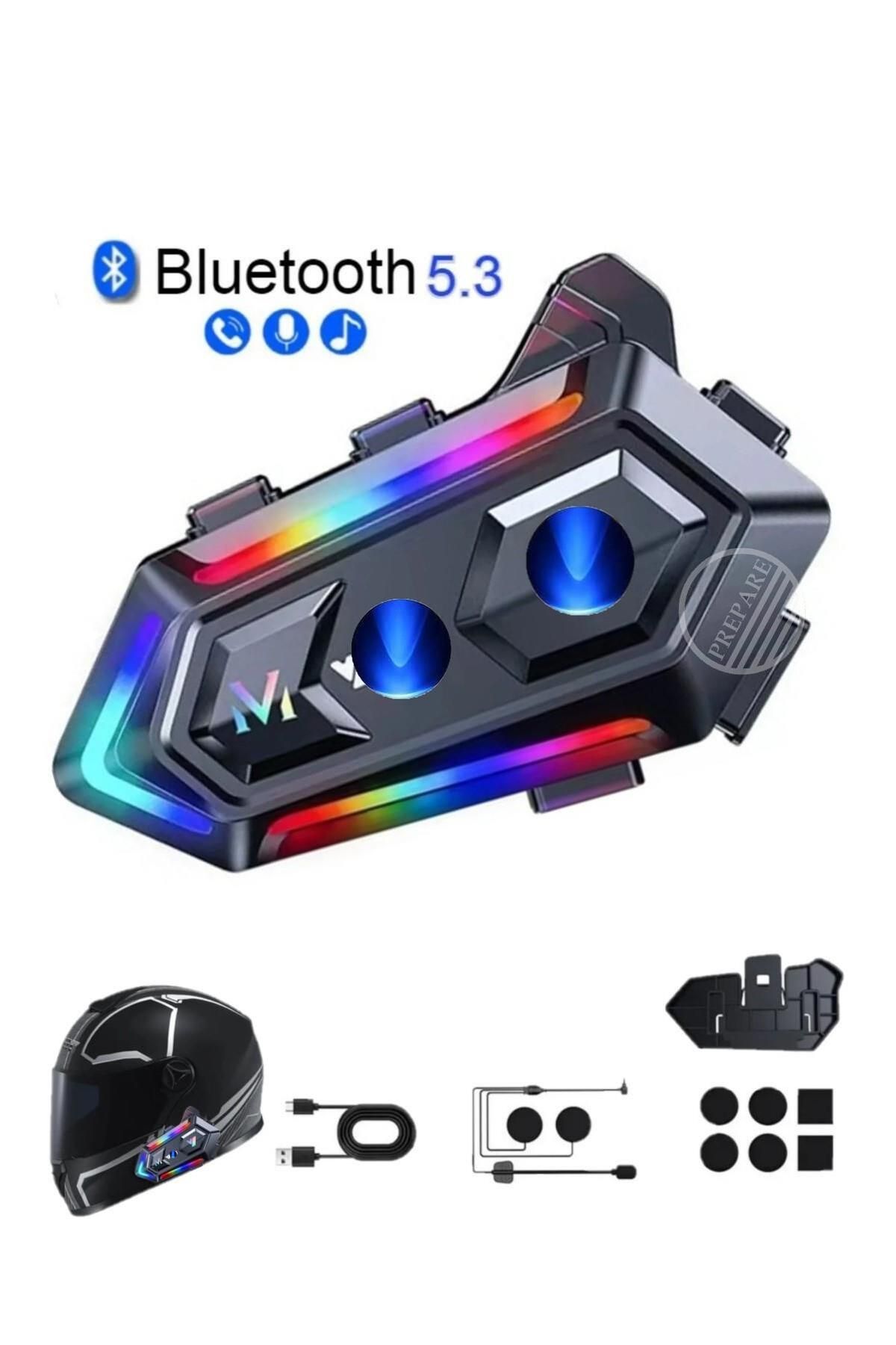 PREPARE Kask Kulaklık Bluetooth Kulaklık PR20 Bluetooth Motosiklet Kulaklık 5.3 Motosiklet Kulaklık