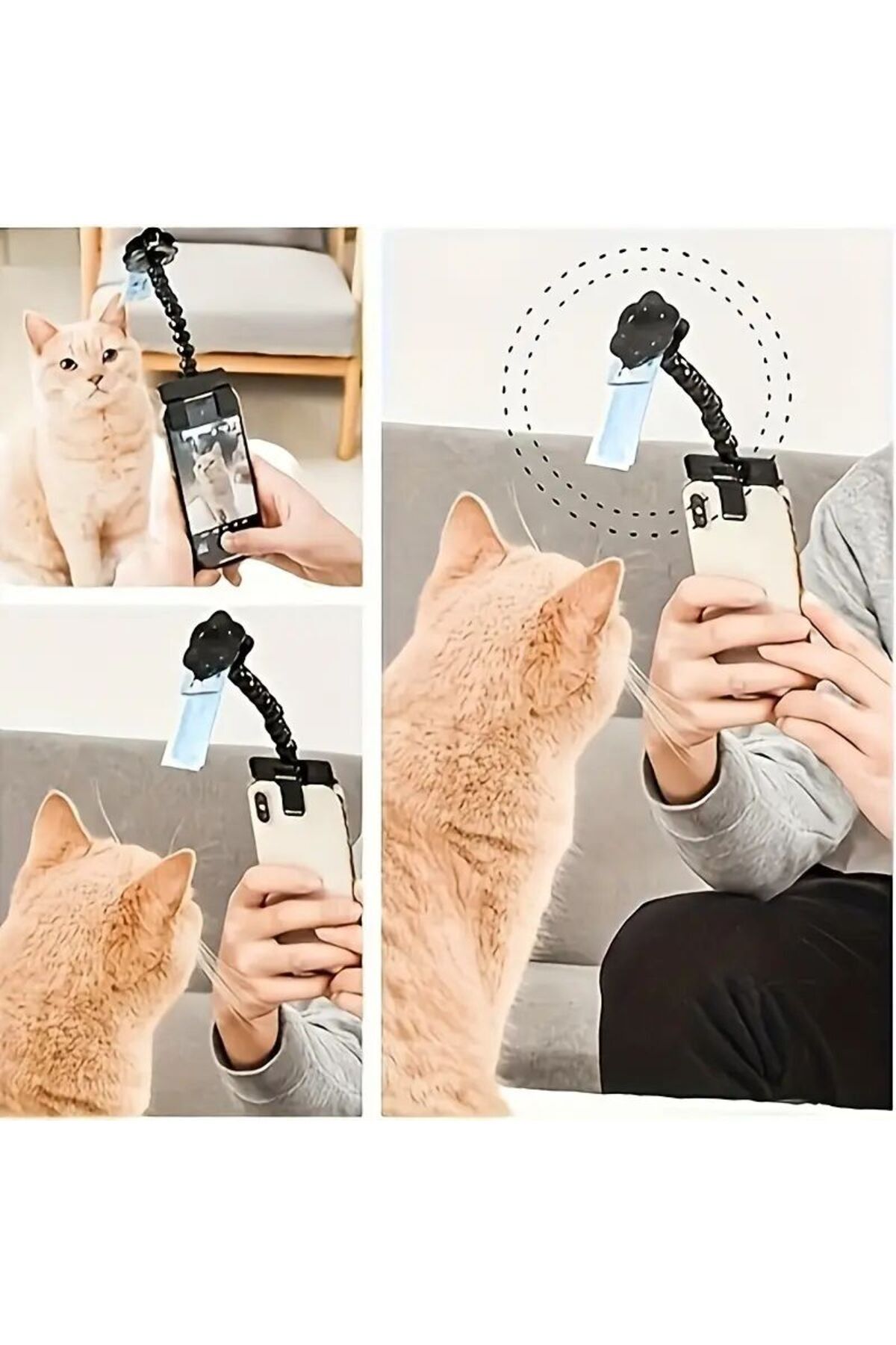 Exelox Ödül Maması Tutacağı , Kedi Köpek Selfie Çubuğu