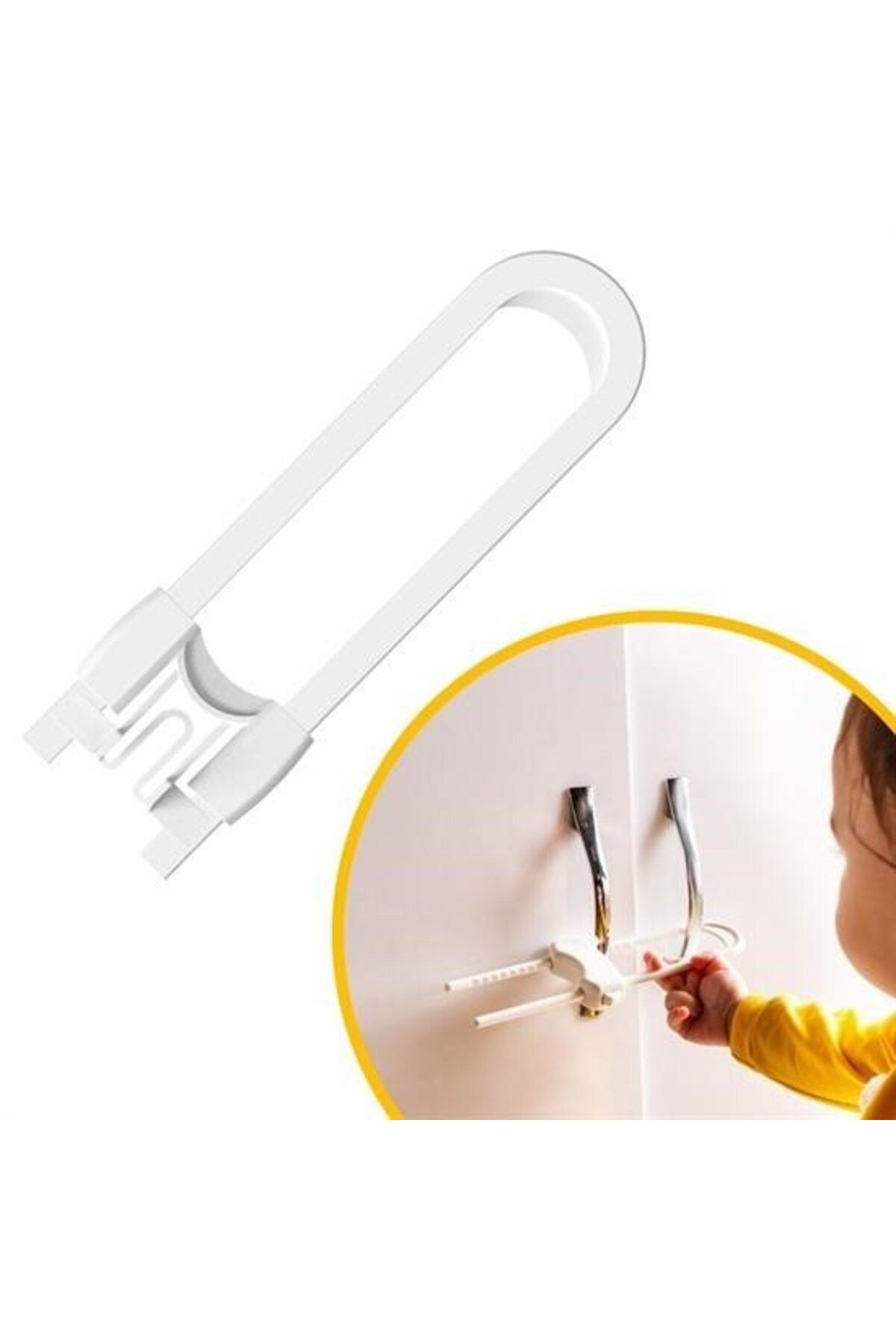 GÜLERMARKETİM BUFFER® Bebek Çocuk Çekmece ve Dolap Koruma Raylı Güvenlik Sistemi Emniyet Kilidi