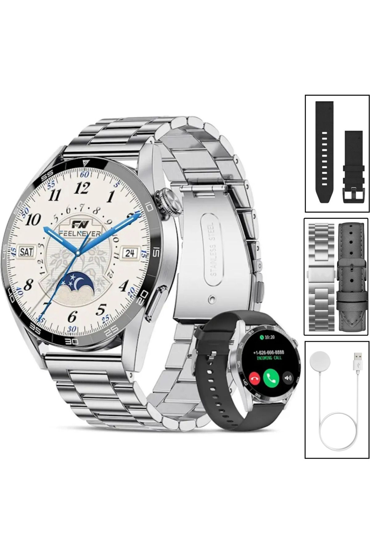 SONREİR Watch GT3 PRO Erkek Akıllı Saat, Klasik AMOLED Sesli Görüşme,NFC Android iPhone Huawei Uyumlu 8,9,10