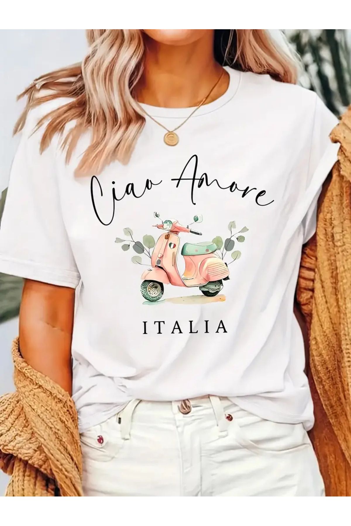 FULL TOLERANCE Ciao Amore Baskılı Oversize Tshirt