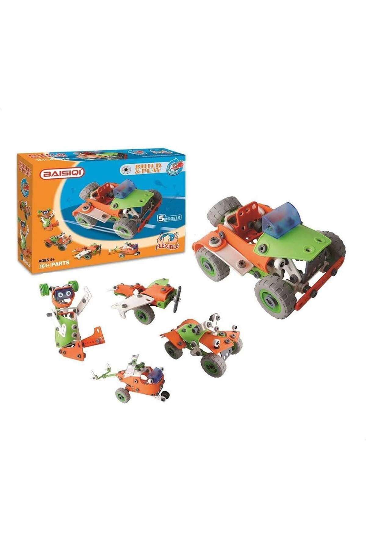YANG YUANG-Build Play 161 Pieces Flexible Toy That Can Be Made with 5 Models 2