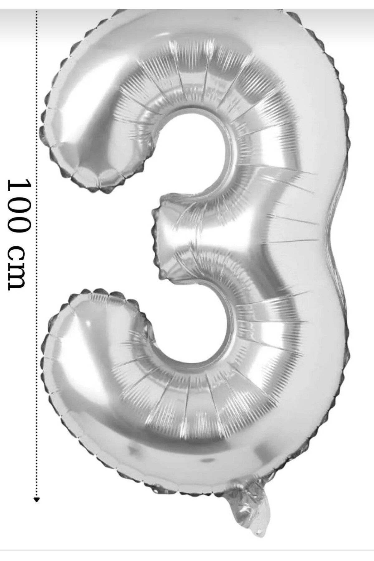 ALYA PARTİ Gümüş Rakam Folyo Balon Büyük Boy