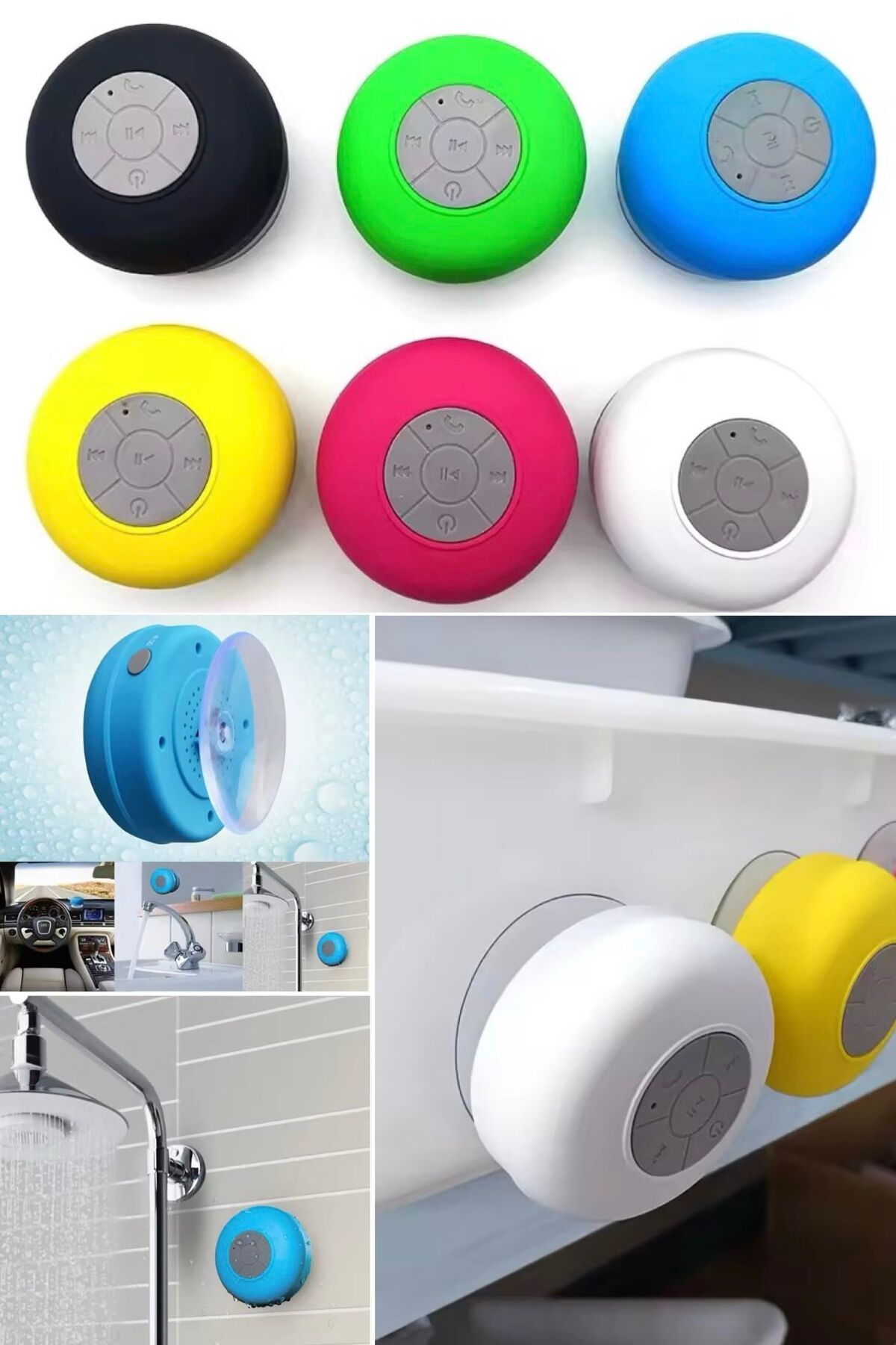 Munico Telefon için taşınabilir Mini Bluetooth hoparlör kablosuz su geçirmez duş banyo hoparlör