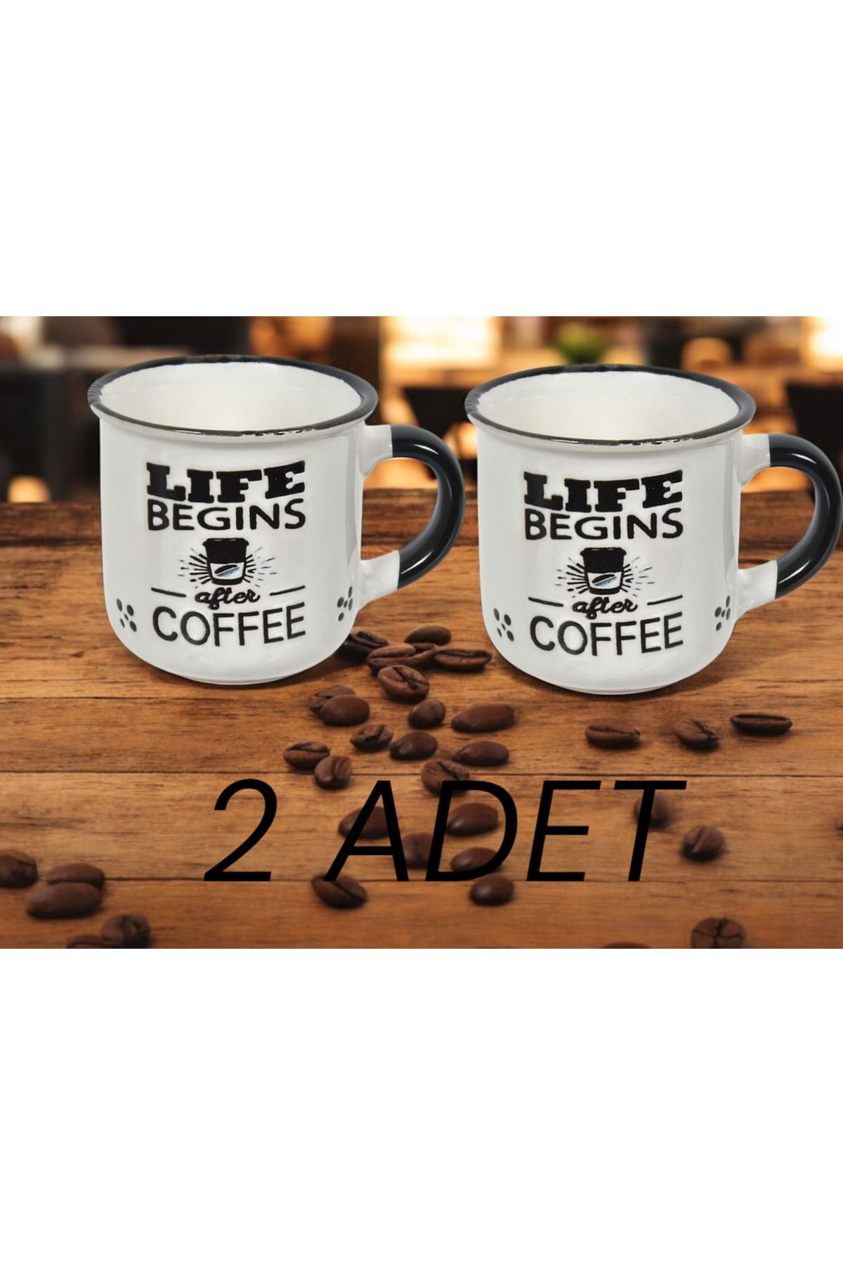 Home Espresso Seramik Kulplu 2 Adet Set  130ml Farkıl Renk Seçenekleri