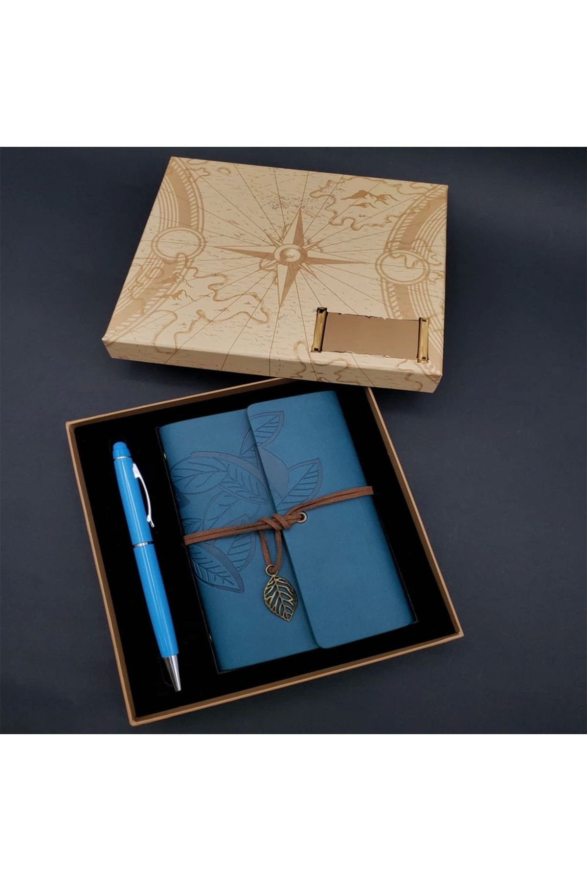 Butik Defter Kalem Mavi Set