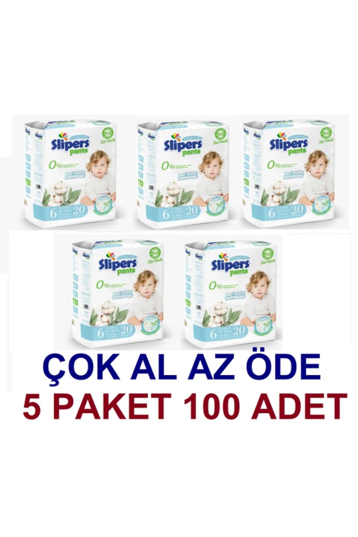 PREDO SLİPERS KÜLOT 6 XX LARGE BOY 20,Lİ(5*20=100)