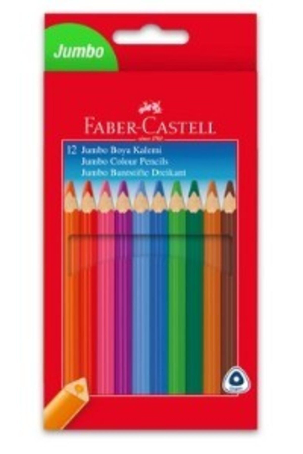 Faber Castell Boya Kalemi 12 Renk Jumbo T.B. Üçgen