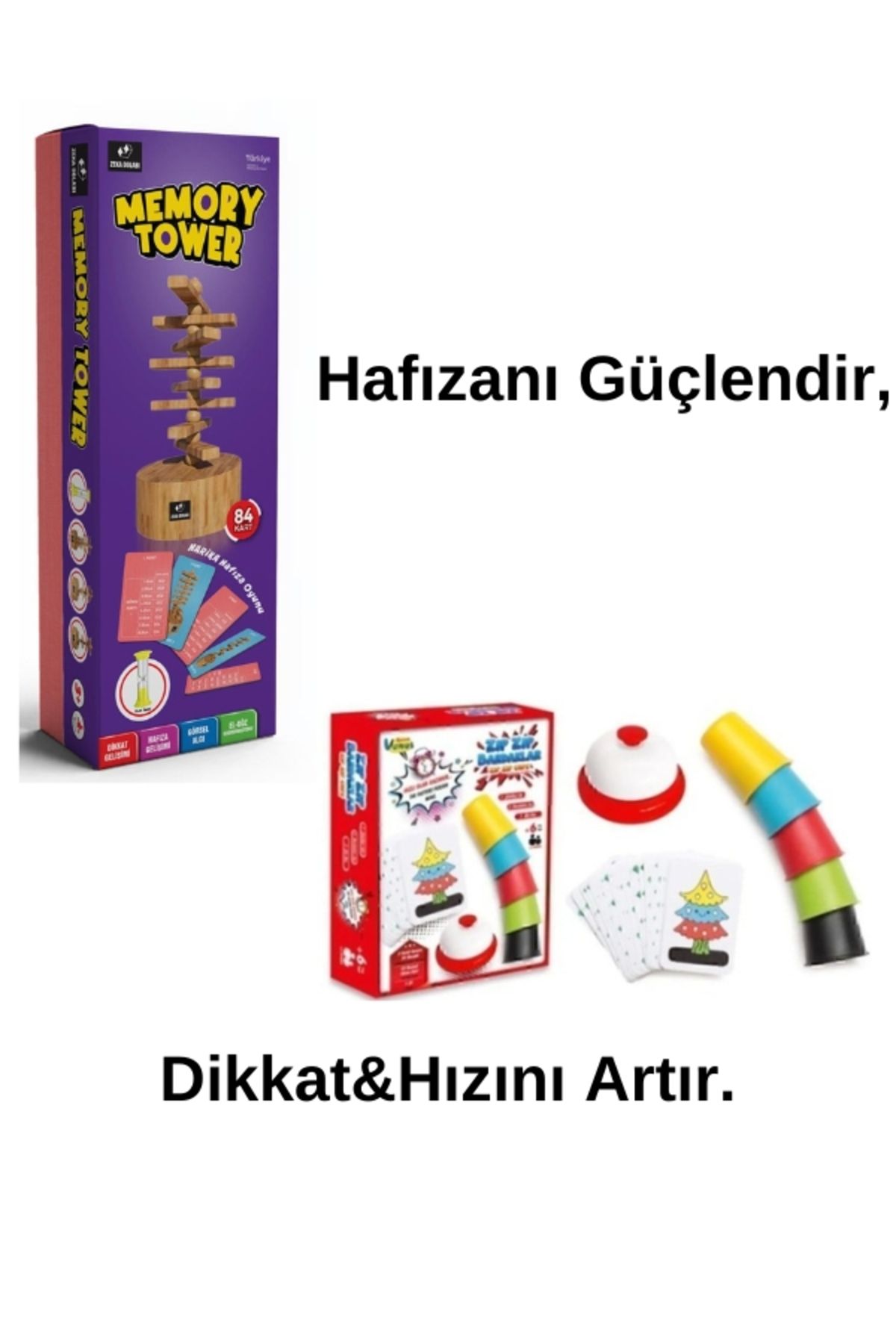 ZEKA DOLABI MEMORY TOWER & SÜPER BARDAKLAR (hafıza, hız, dikkat, bardak oyunu, hafıza oyunu)