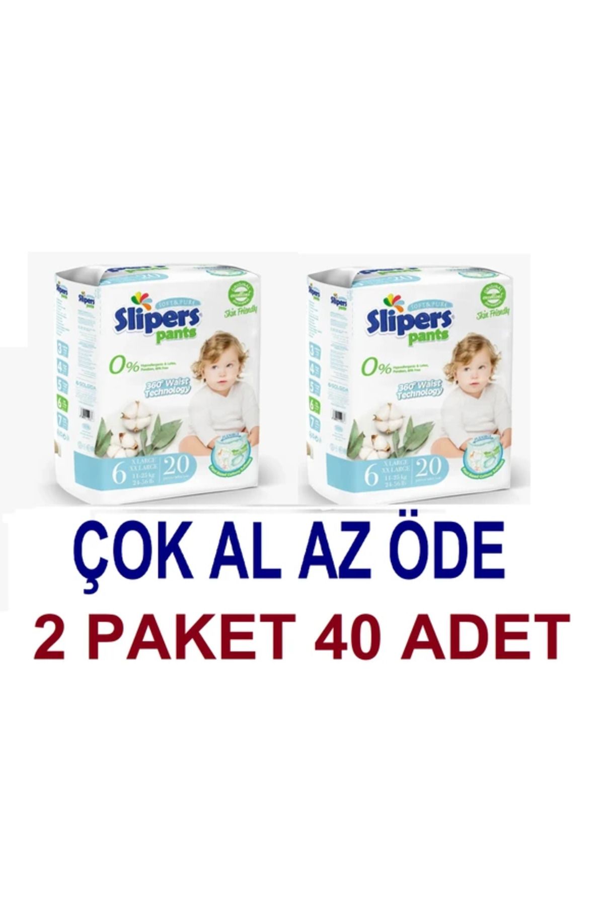 PREDO SLİPERS KÜLOT 6 XX LARGE BOY 20,Lİ(2*20=40)